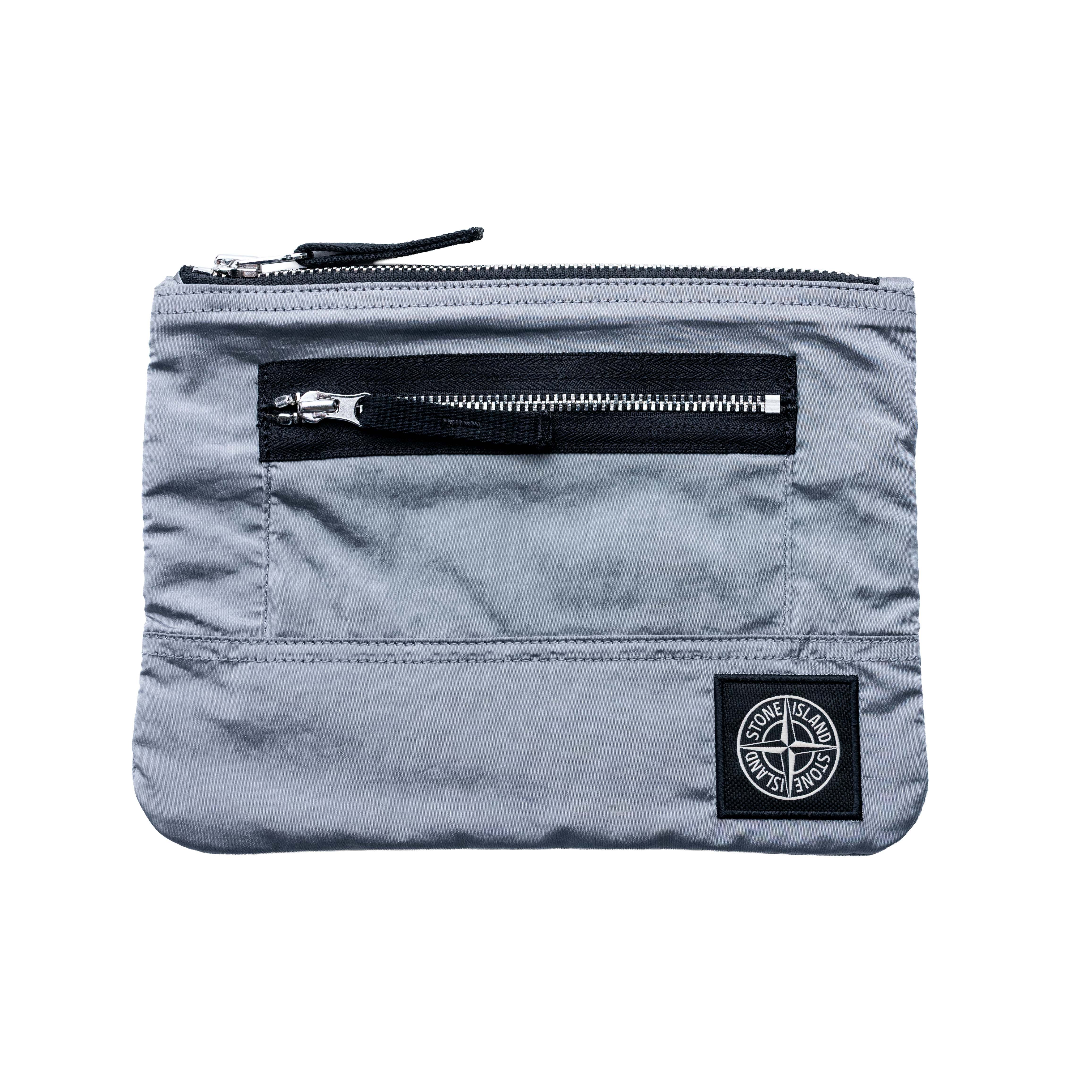 Stone Island 金屬尼龍羅盤徽章收納袋 灰