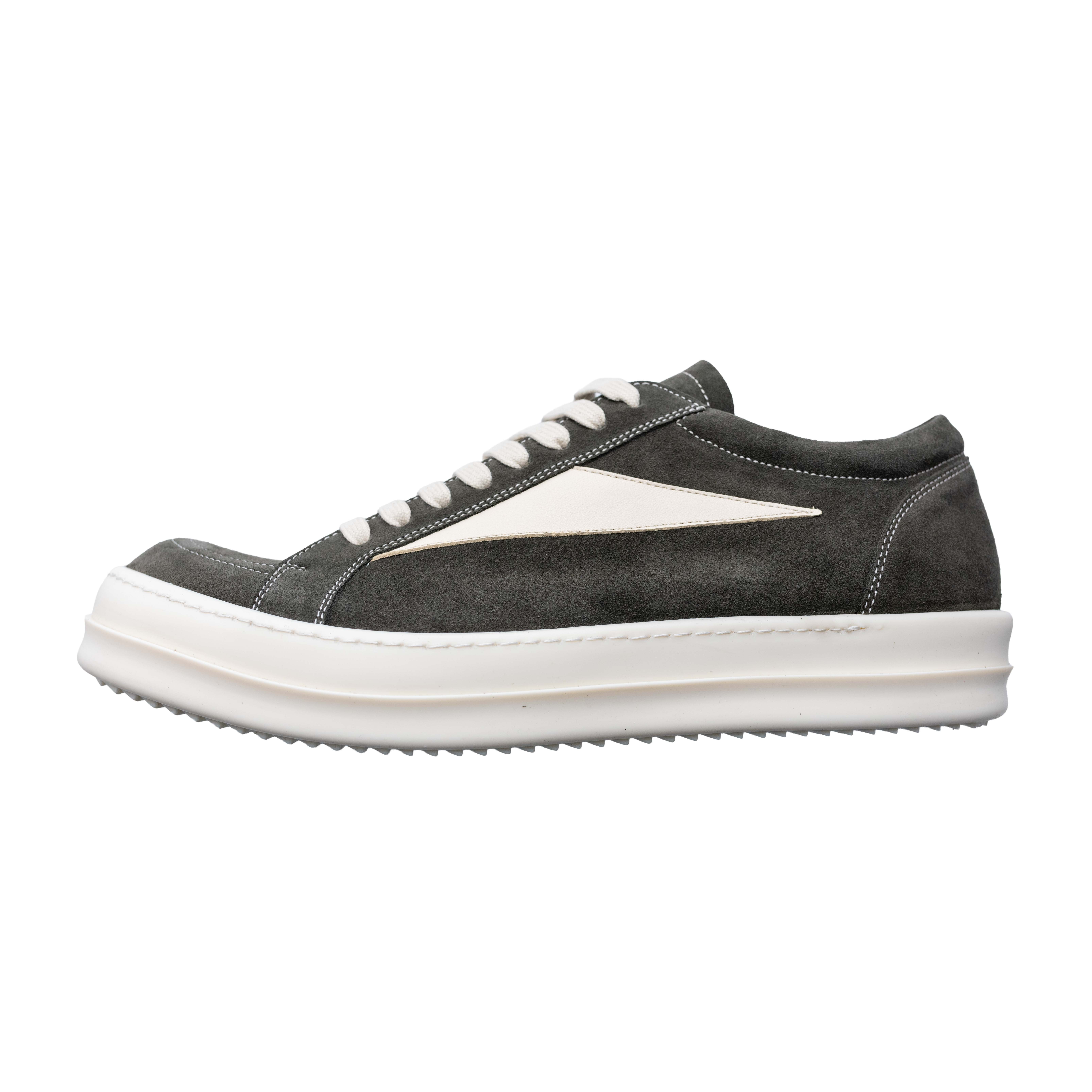Rick Owens Vintage low 小牛皮麂皮低筒 油加利灰綠