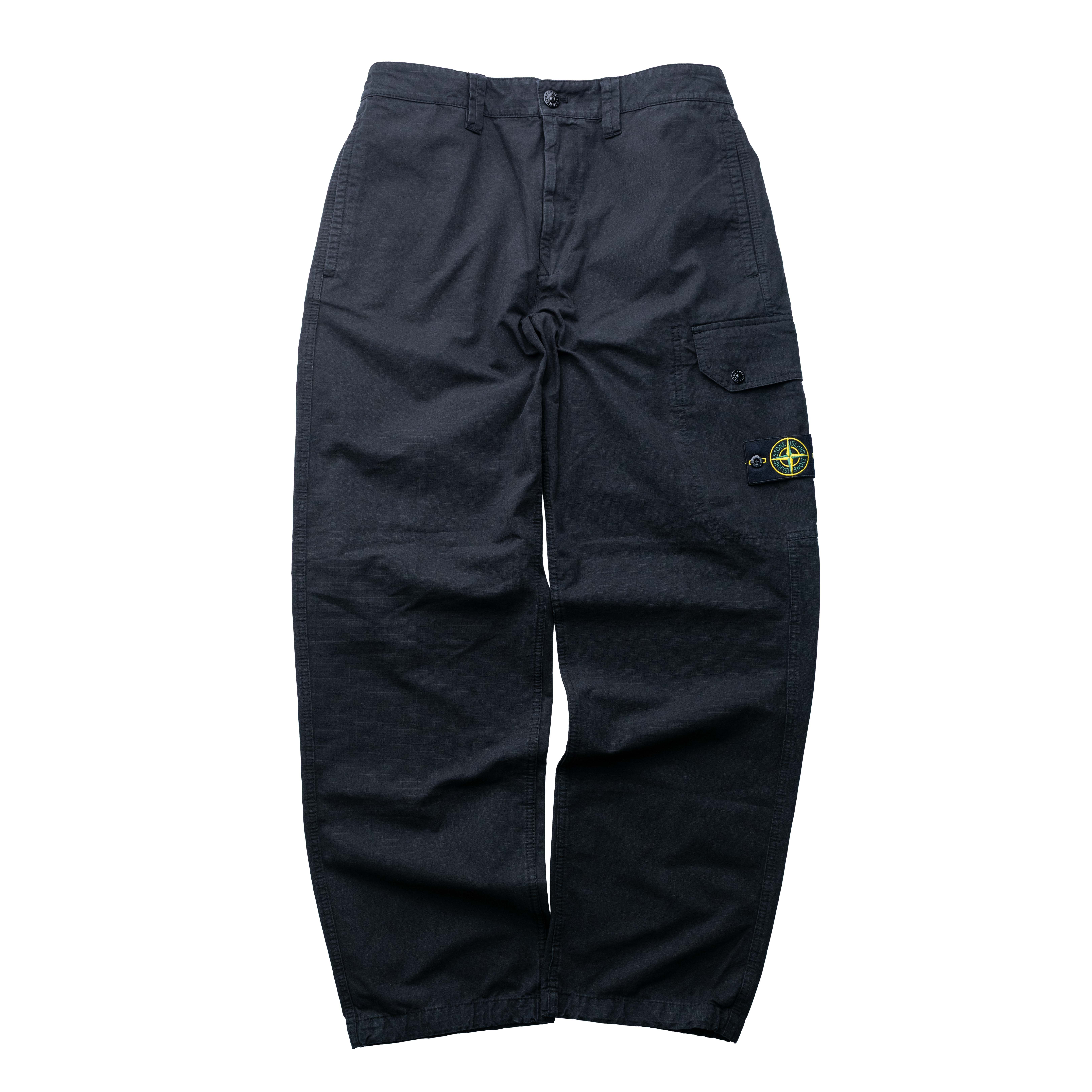 Stone Island 抗撕裂寬褲 黑