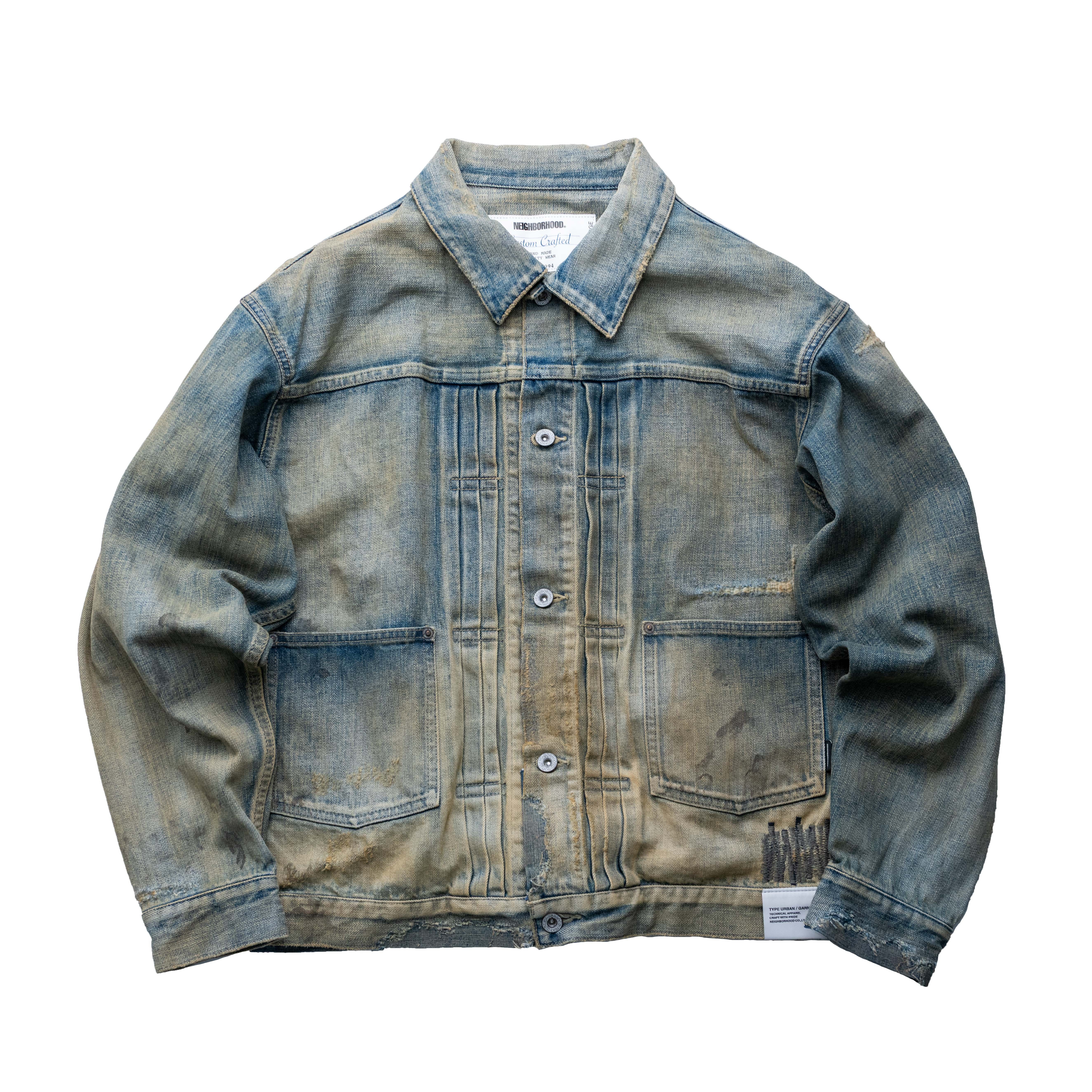 Neighborhood Type-1 破壞丹寧外套 水洗藍