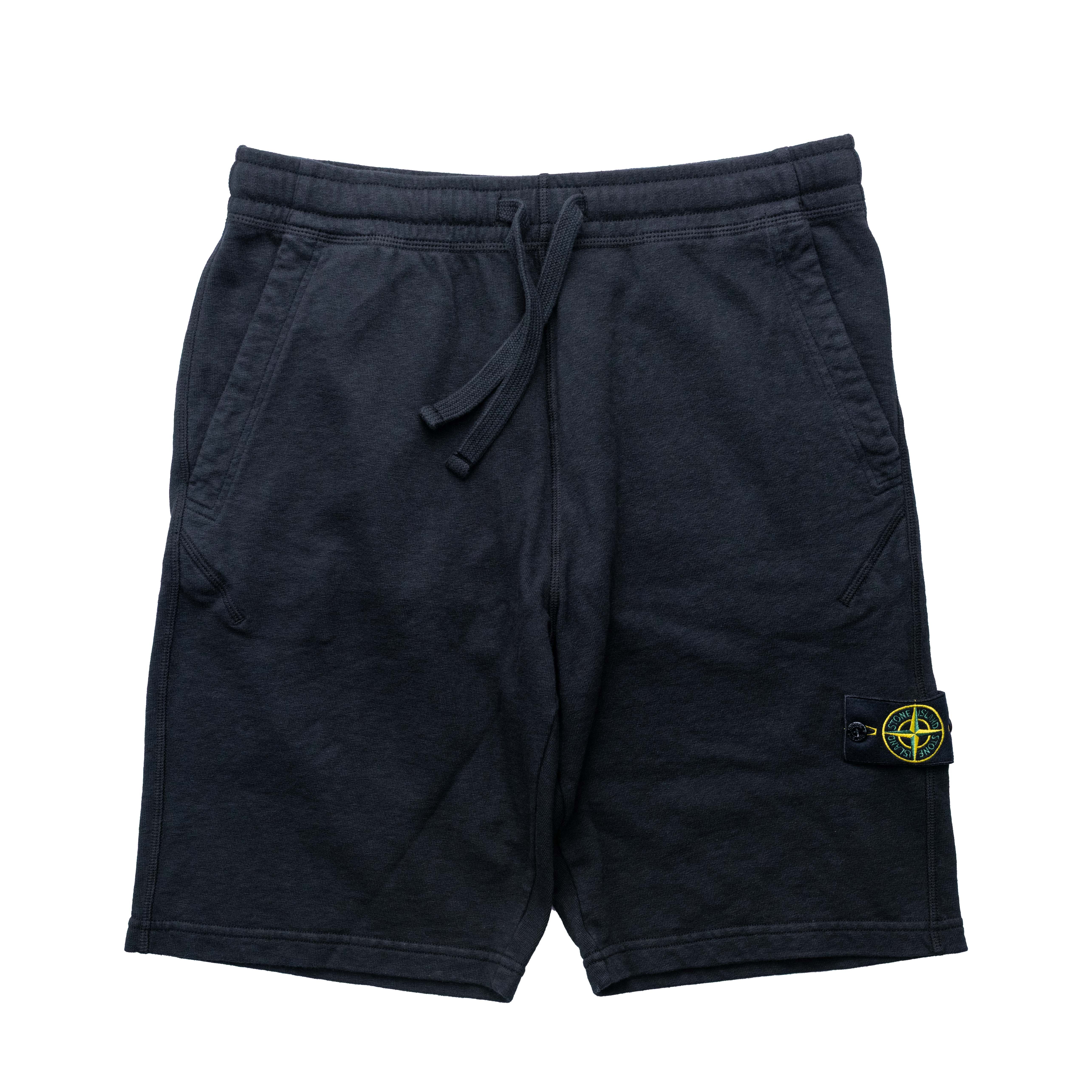 Stone Island 水洗棉短褲 黑