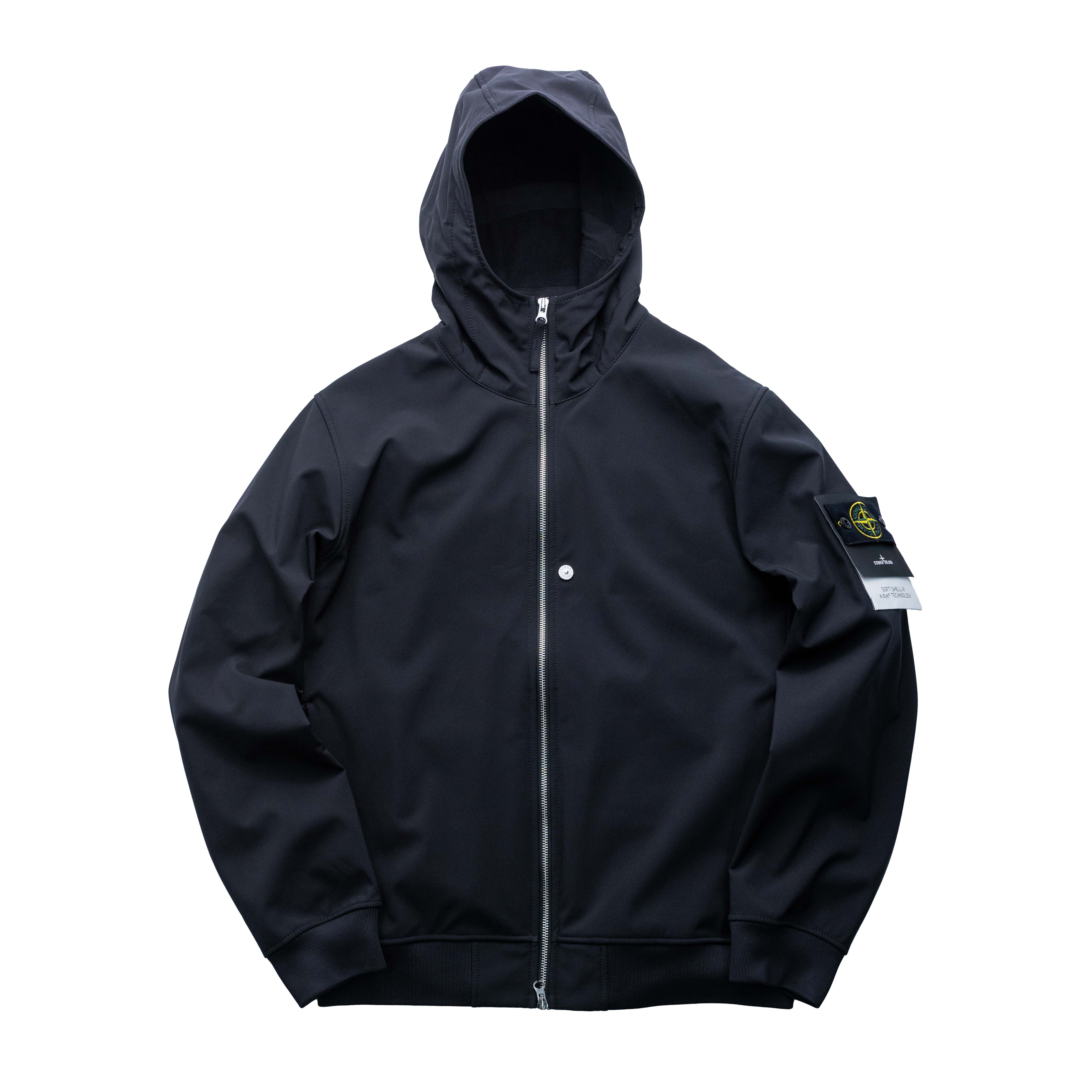 Stone Island 內刷絨軟殼外套 黑