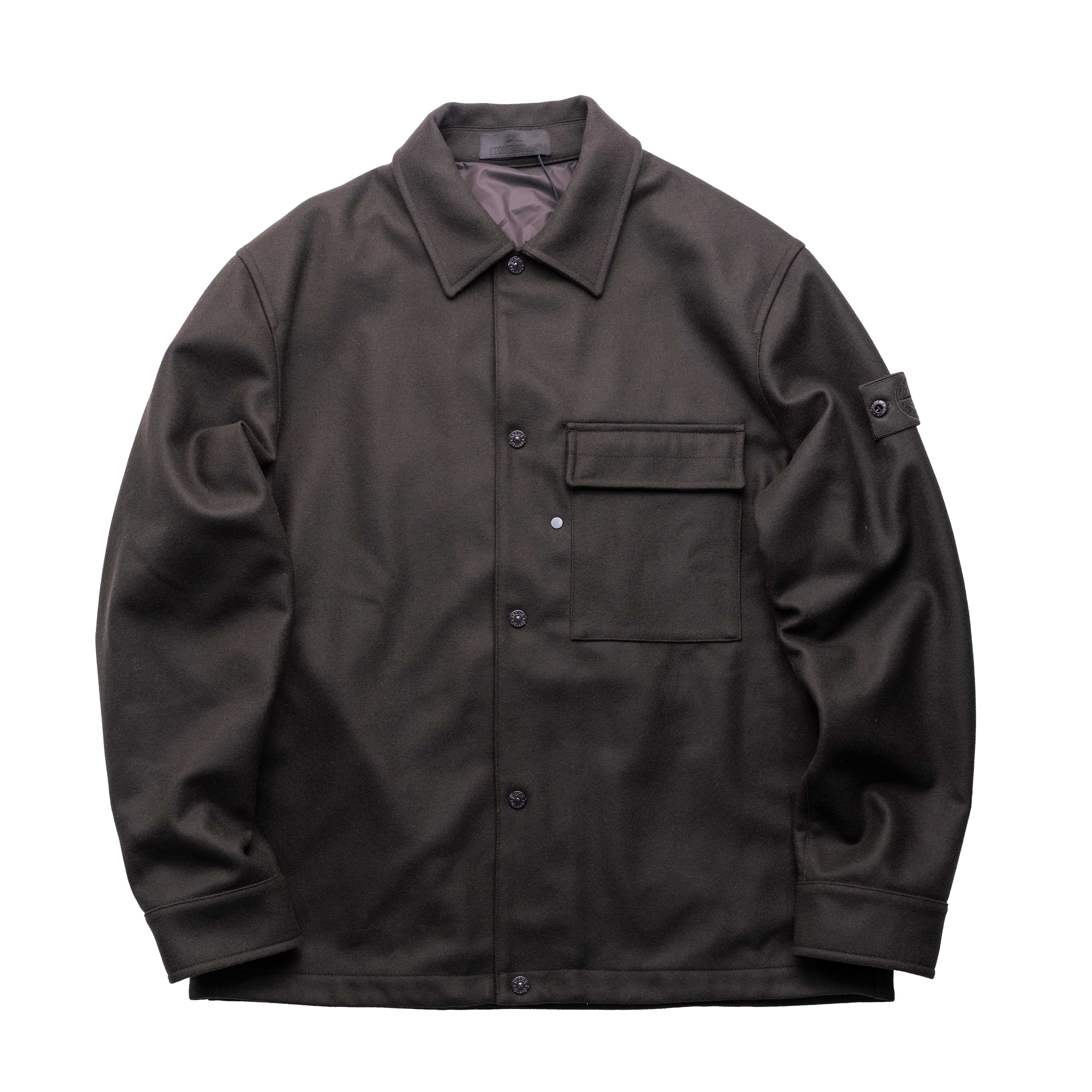 Stone Island Ghost 羊毛外套 深棕色