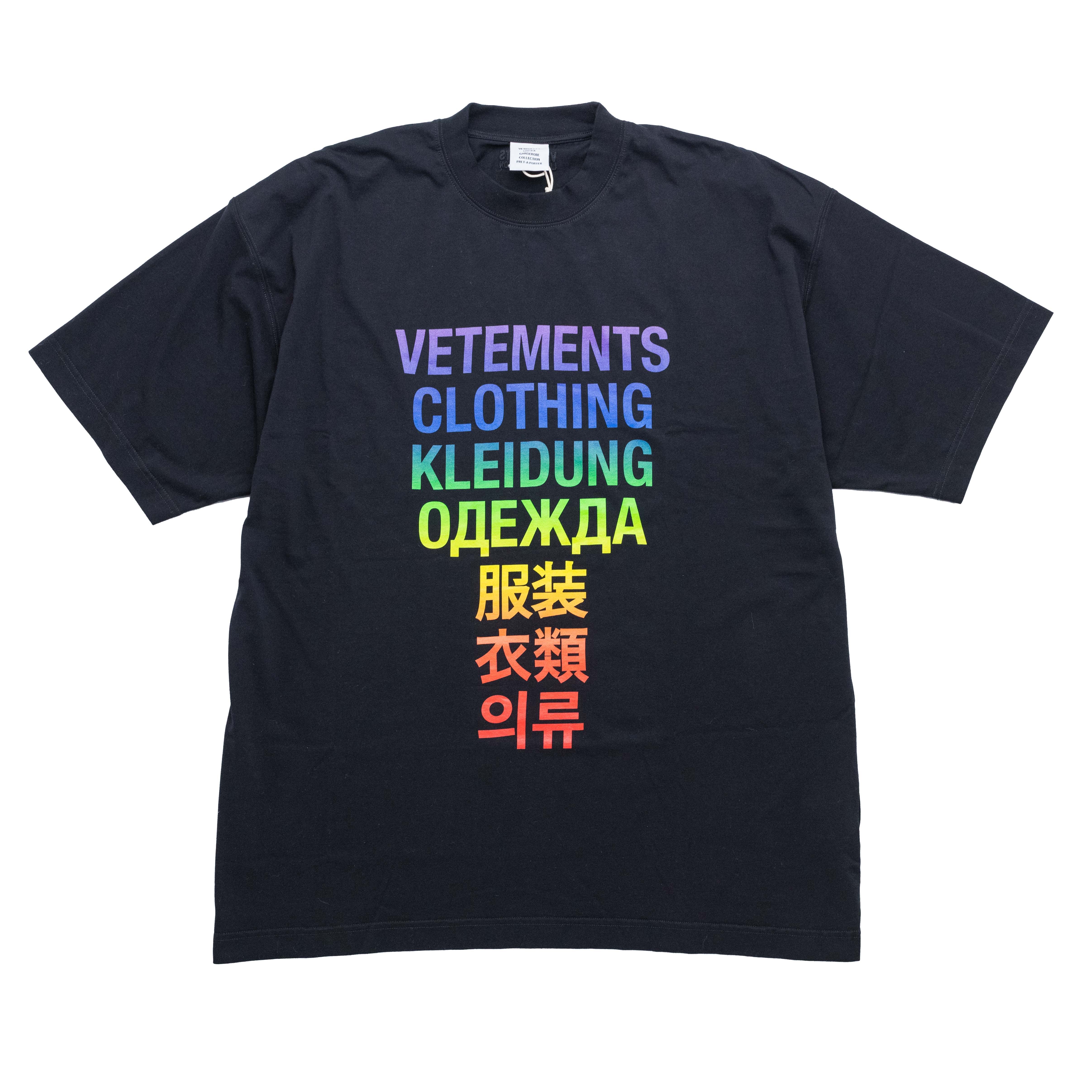 [ Vetements ] Translation Tee 黑色/彩虹