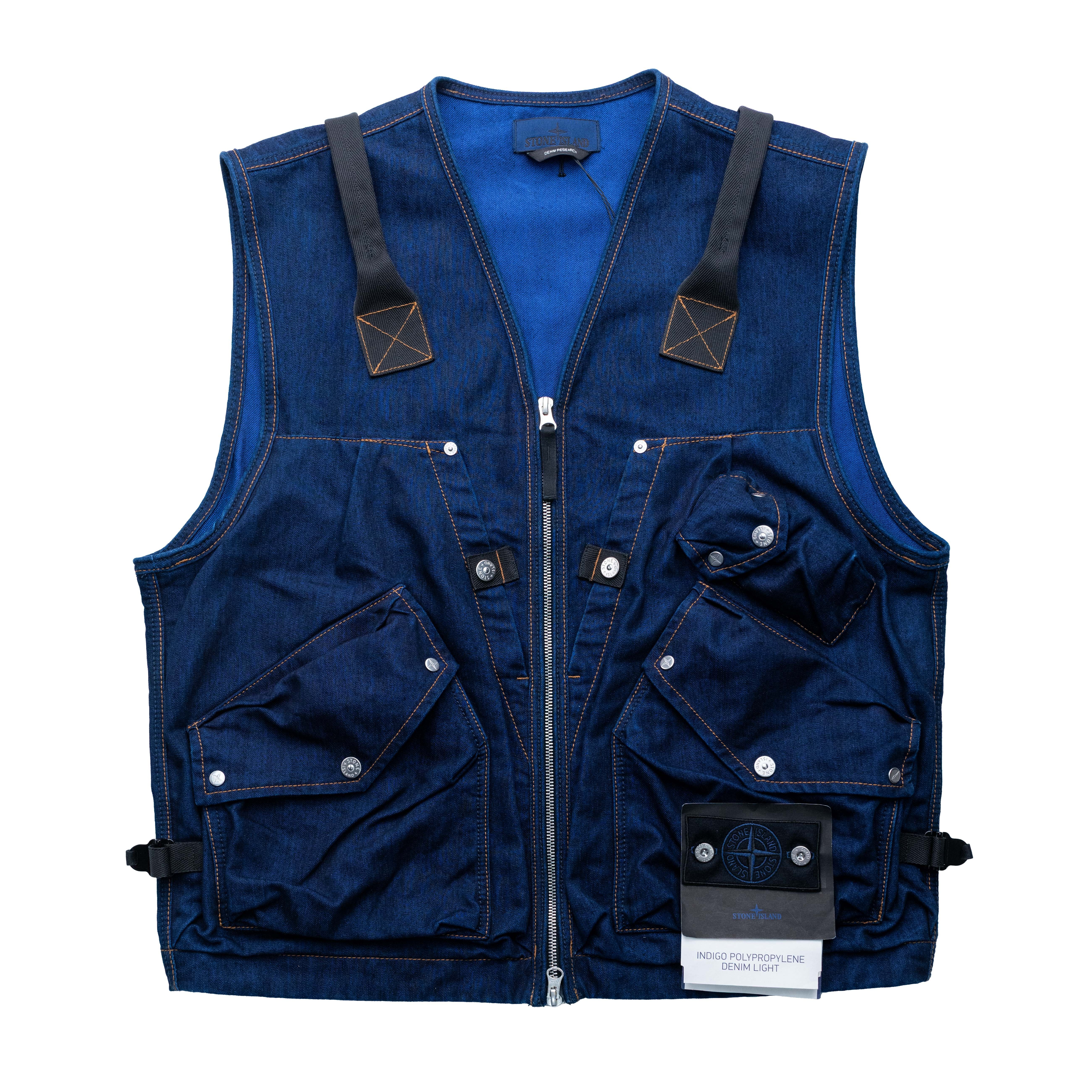Stone Island Denim 丹寧系列 尼龍丹寧背心 藍