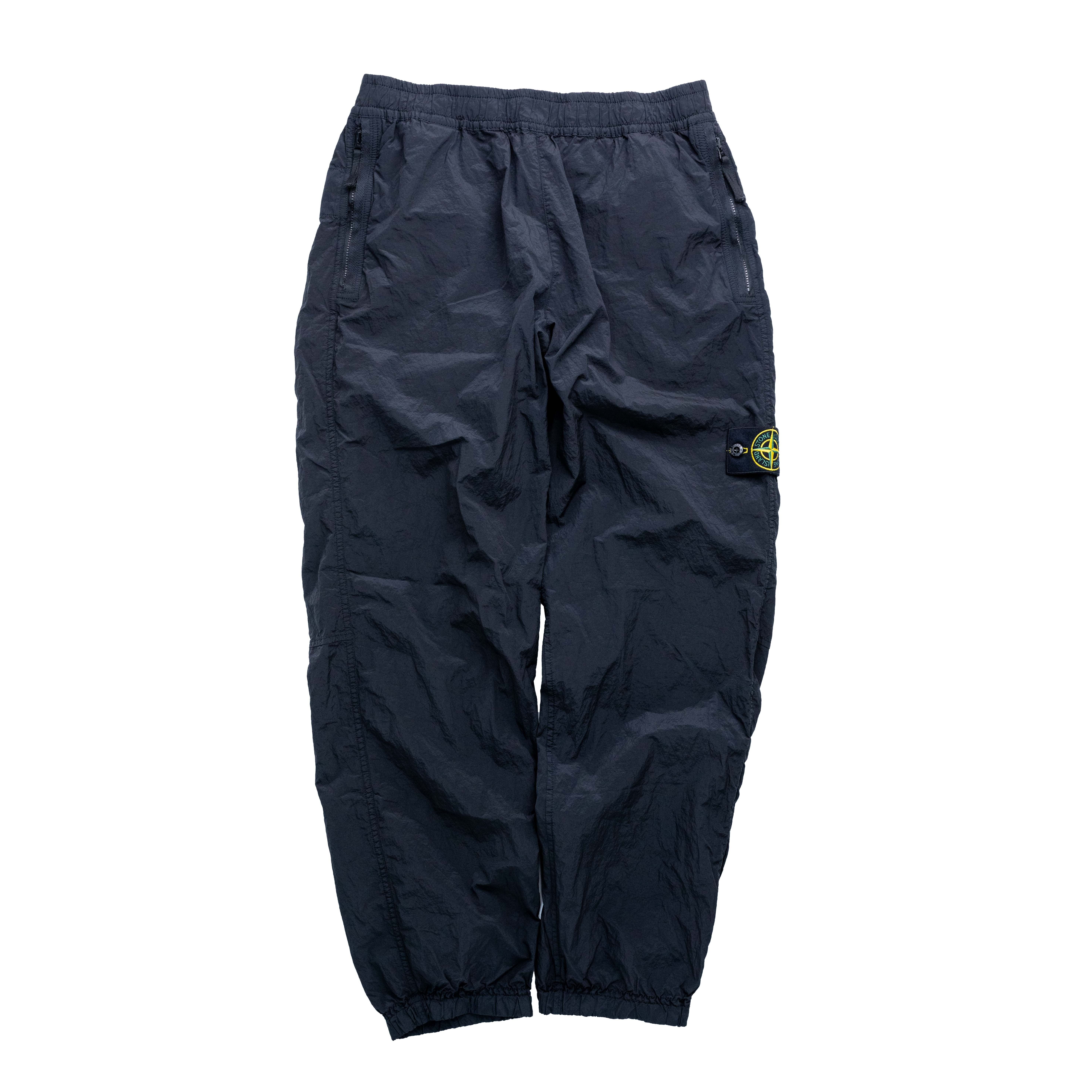 Stone Island 標準版型金屬尼龍長褲 黑