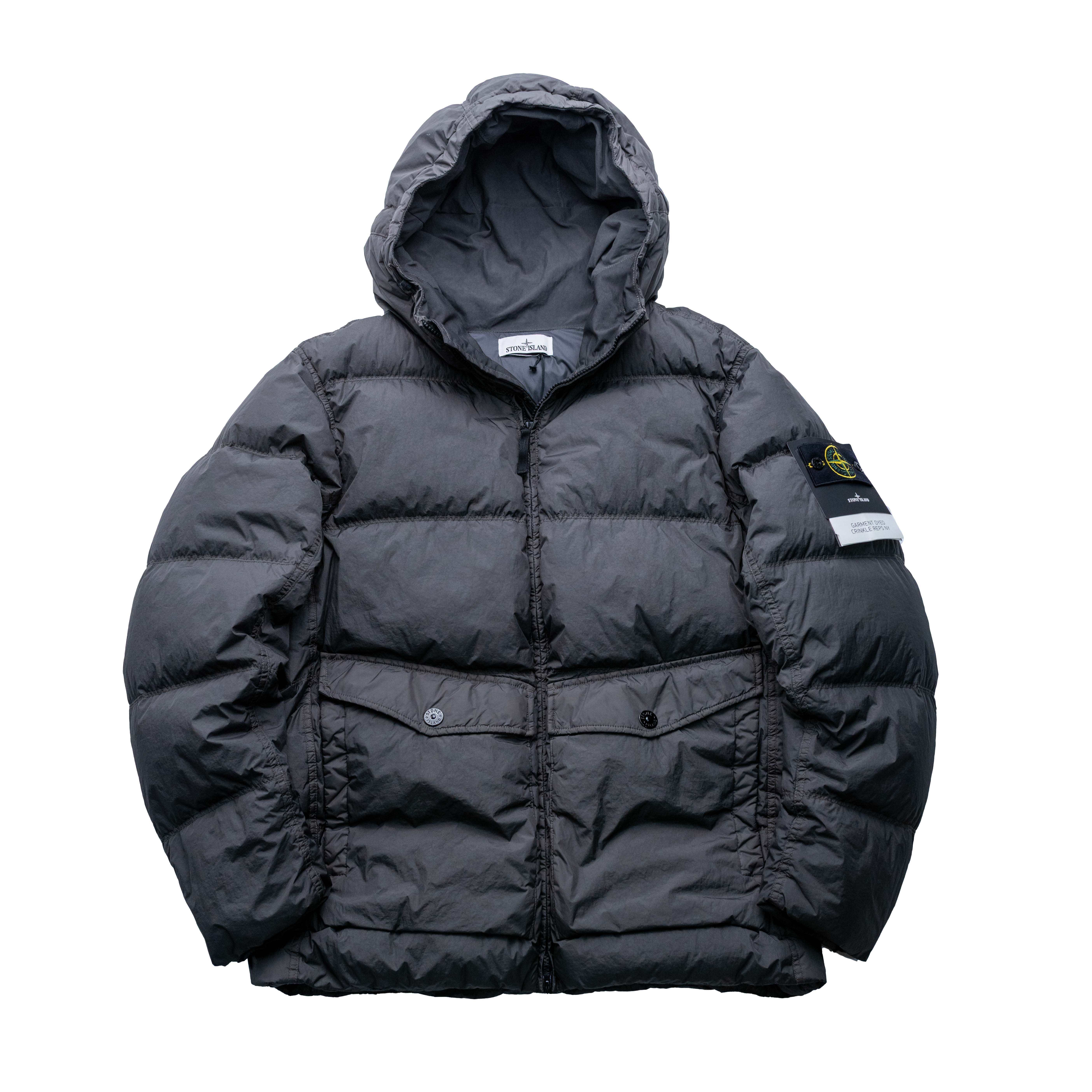 Stone Island 鴨絨填充尼龍外套 鉛灰
