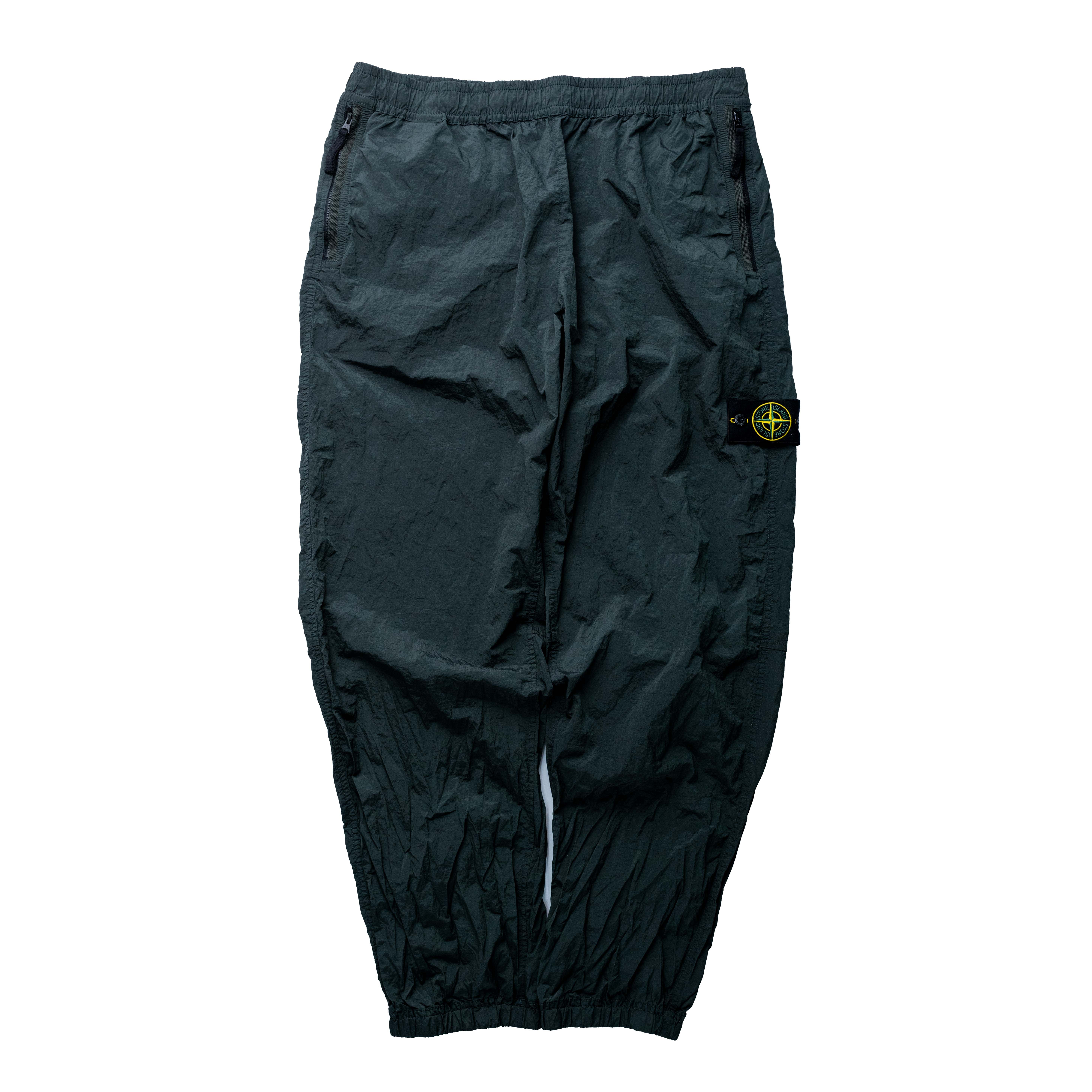 Stone Island 金屬尼龍長褲 麝香綠