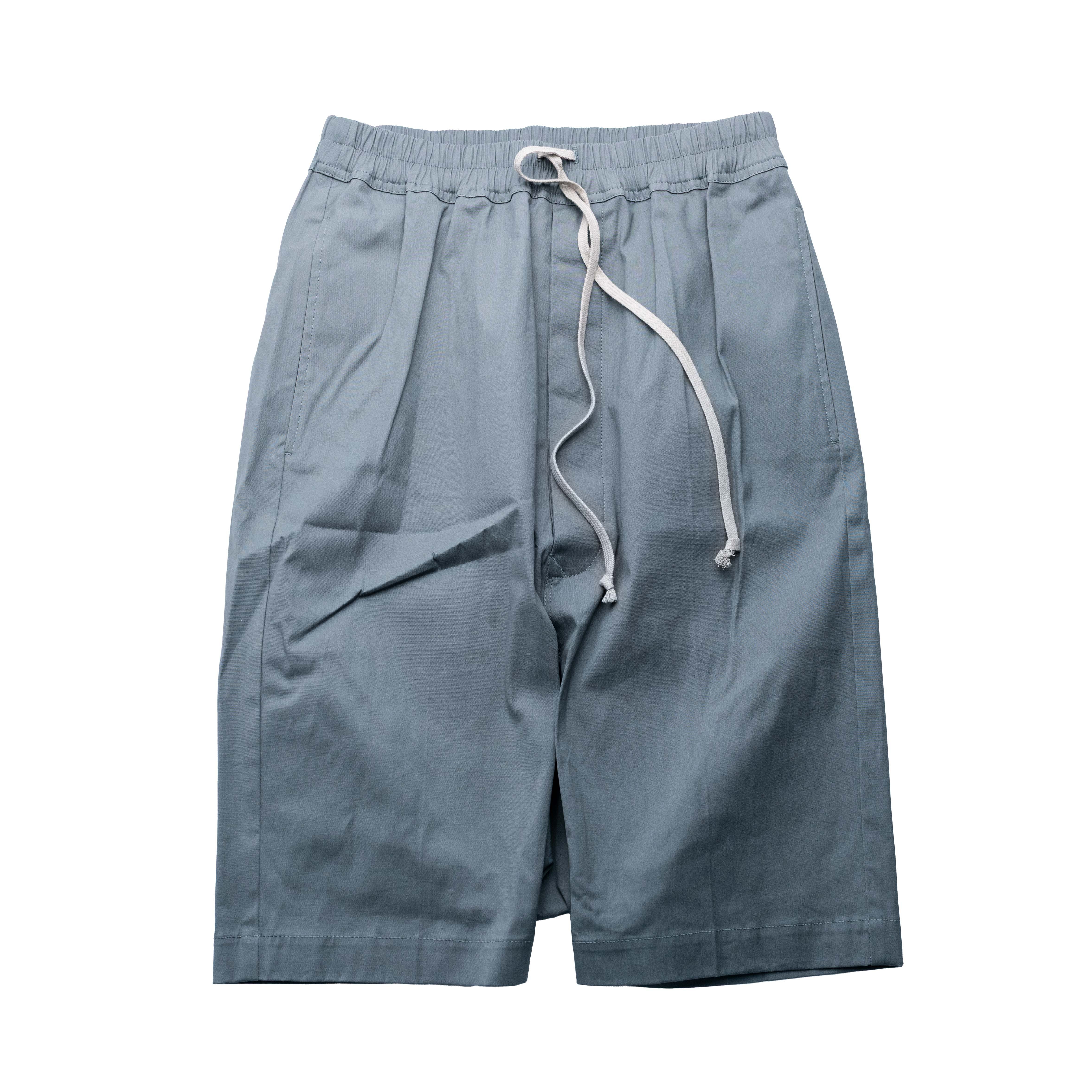 Rick Owens 主線 Pods Heavy Cotton Poplin 短褲 灰