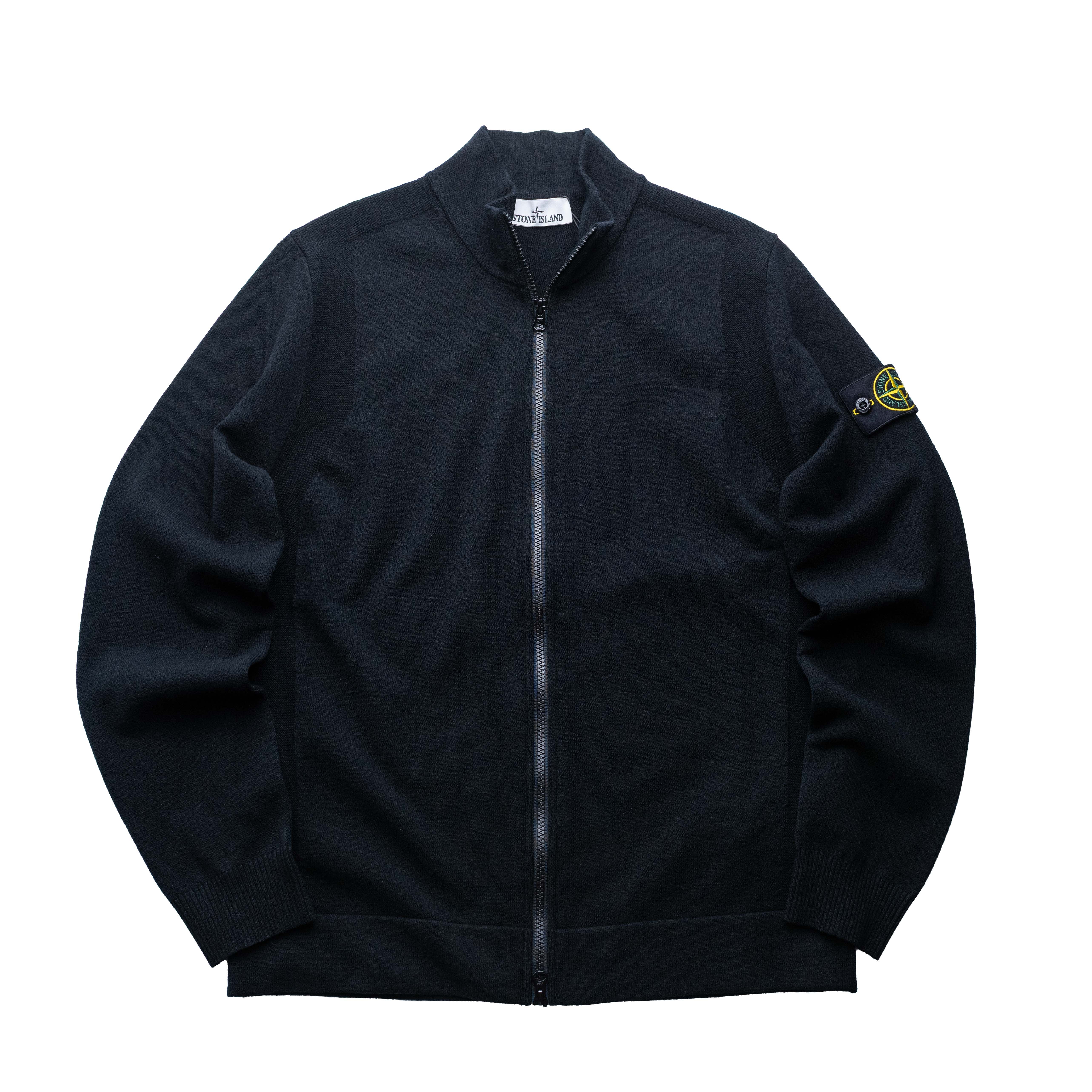 Stone islandRWS羊毛針織無帽外套 黑