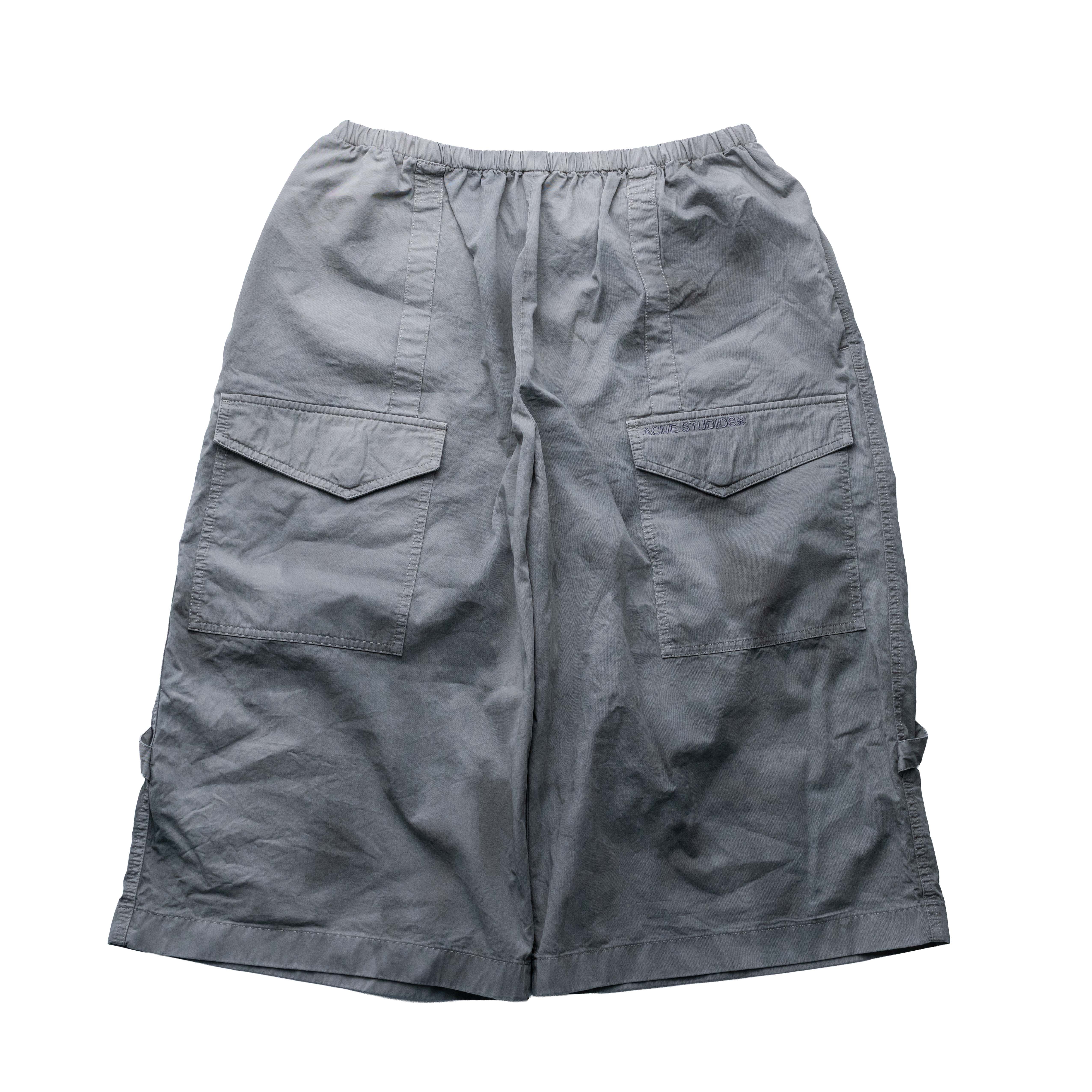 Acne Studios 織帶染色工作七分褲 灰