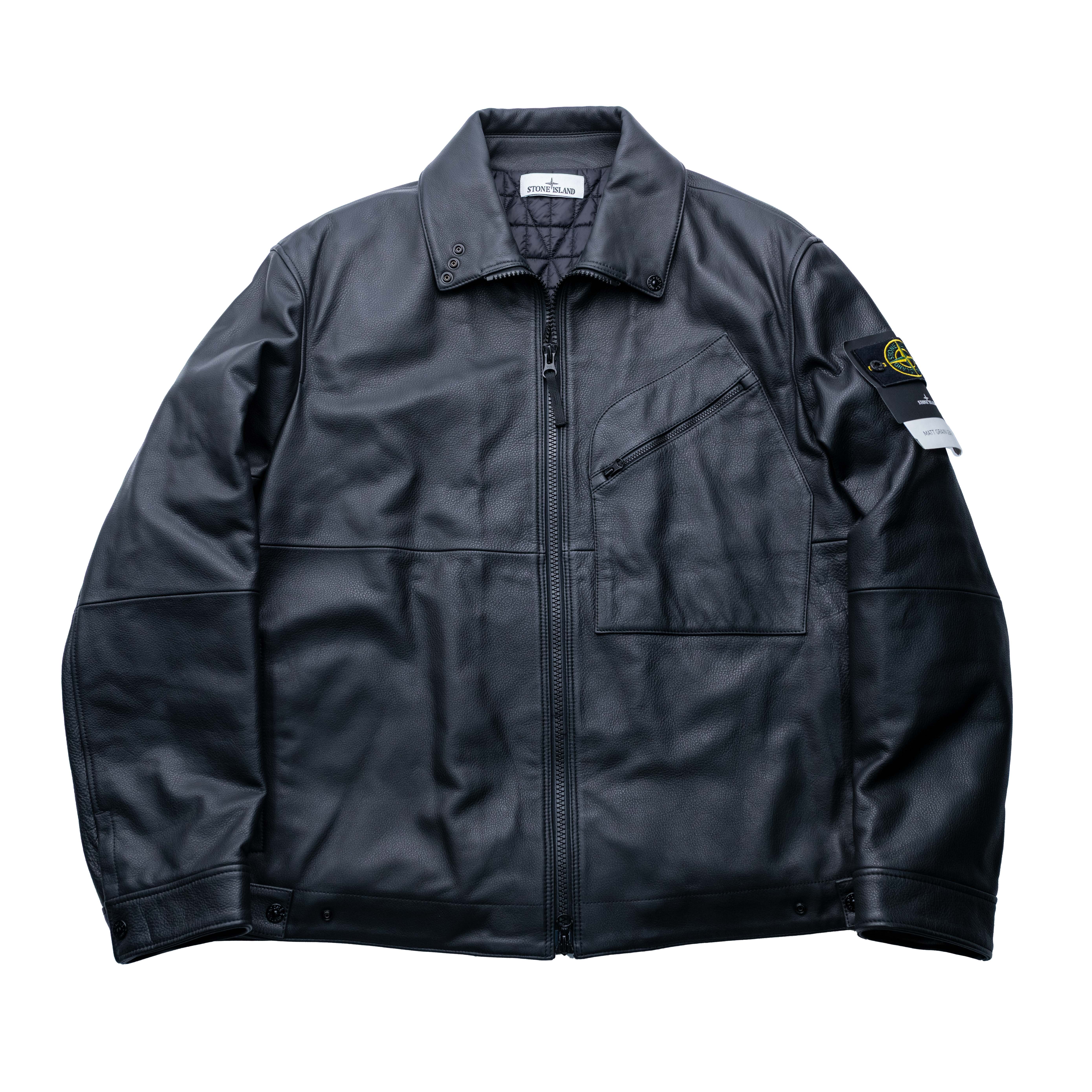 Stone Island 皮外套 黑
