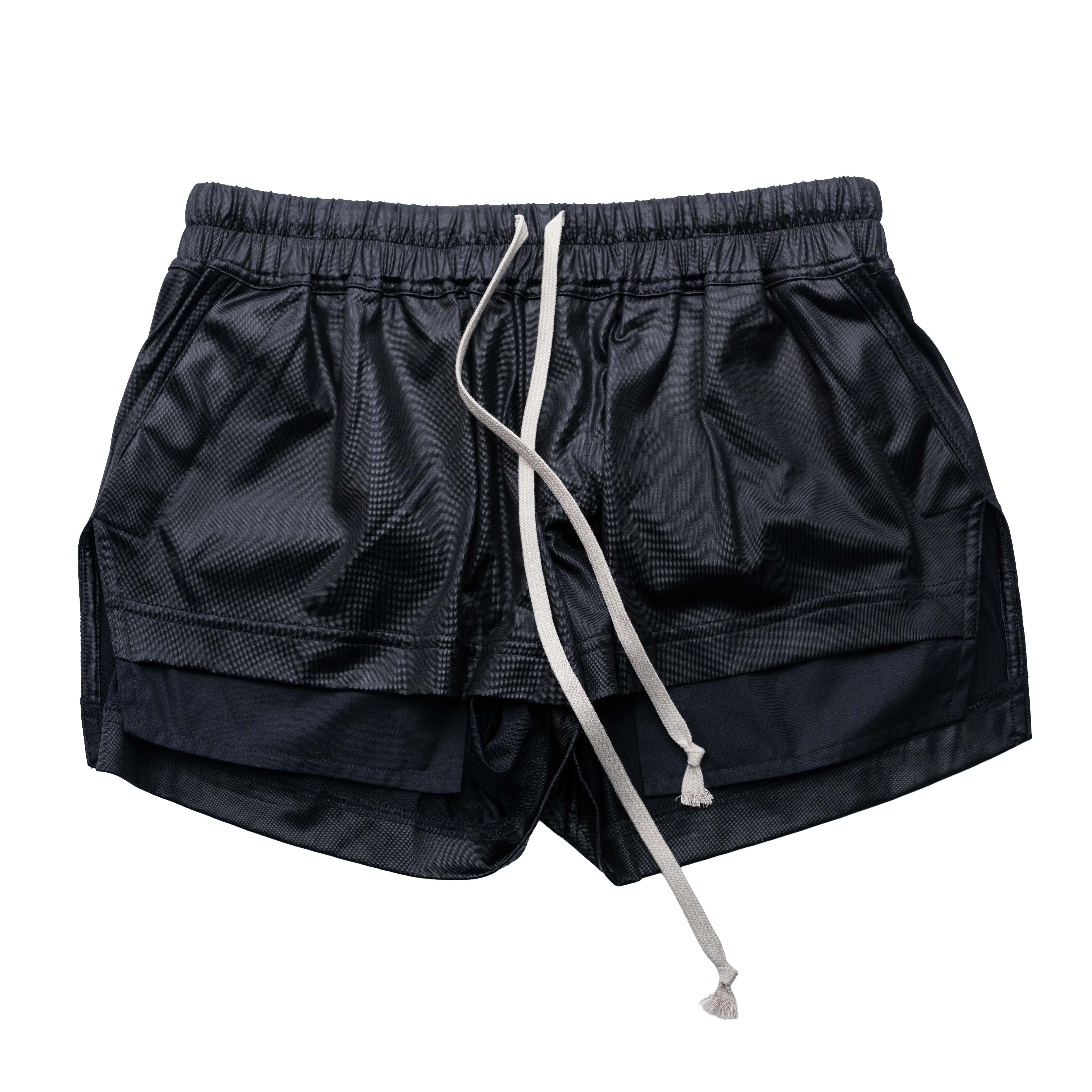 Rick Owens 主線 Fog Boxer 女款尼龍熱褲 黑