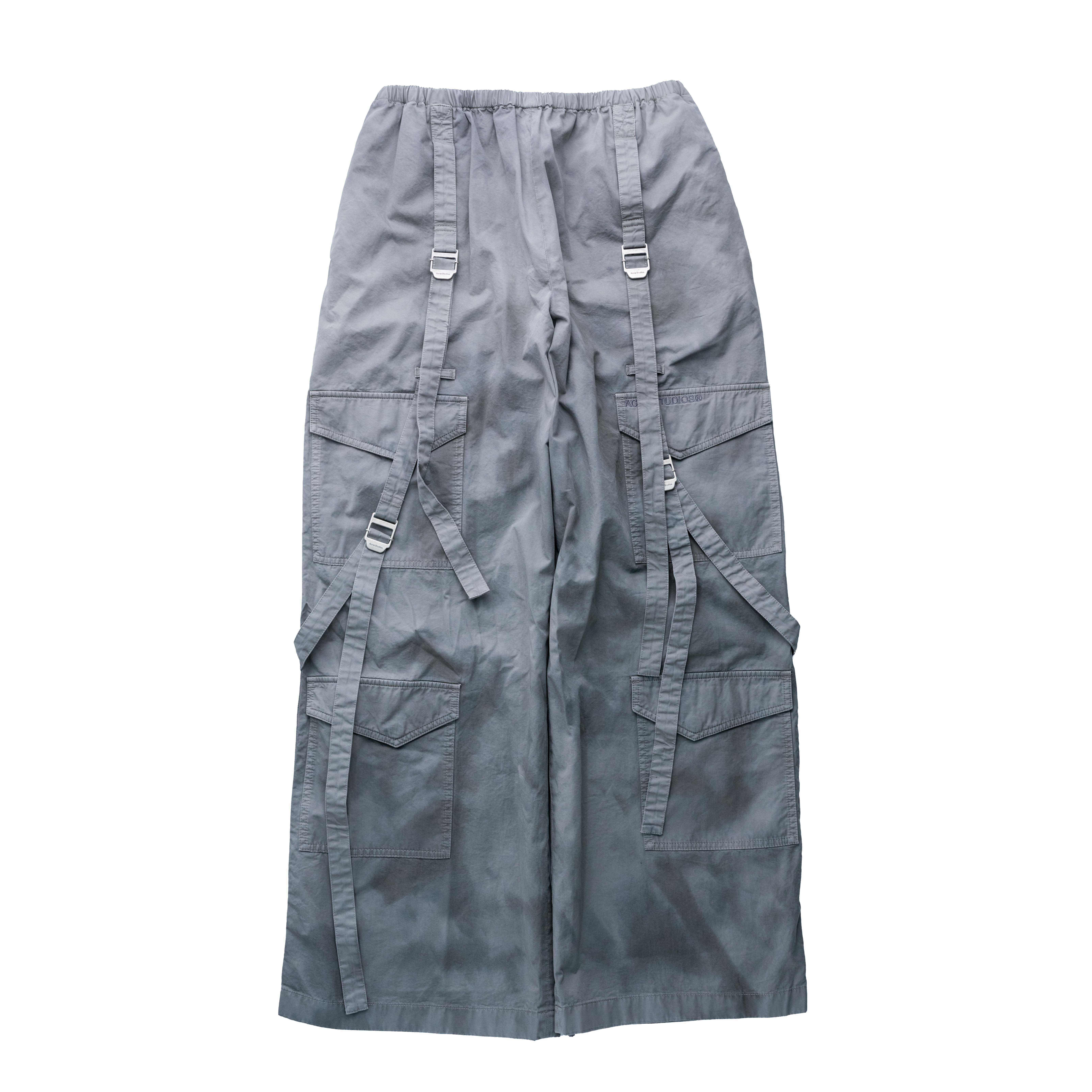 Acne Studios 染色織帶工裝寬鬆長褲 中灰色