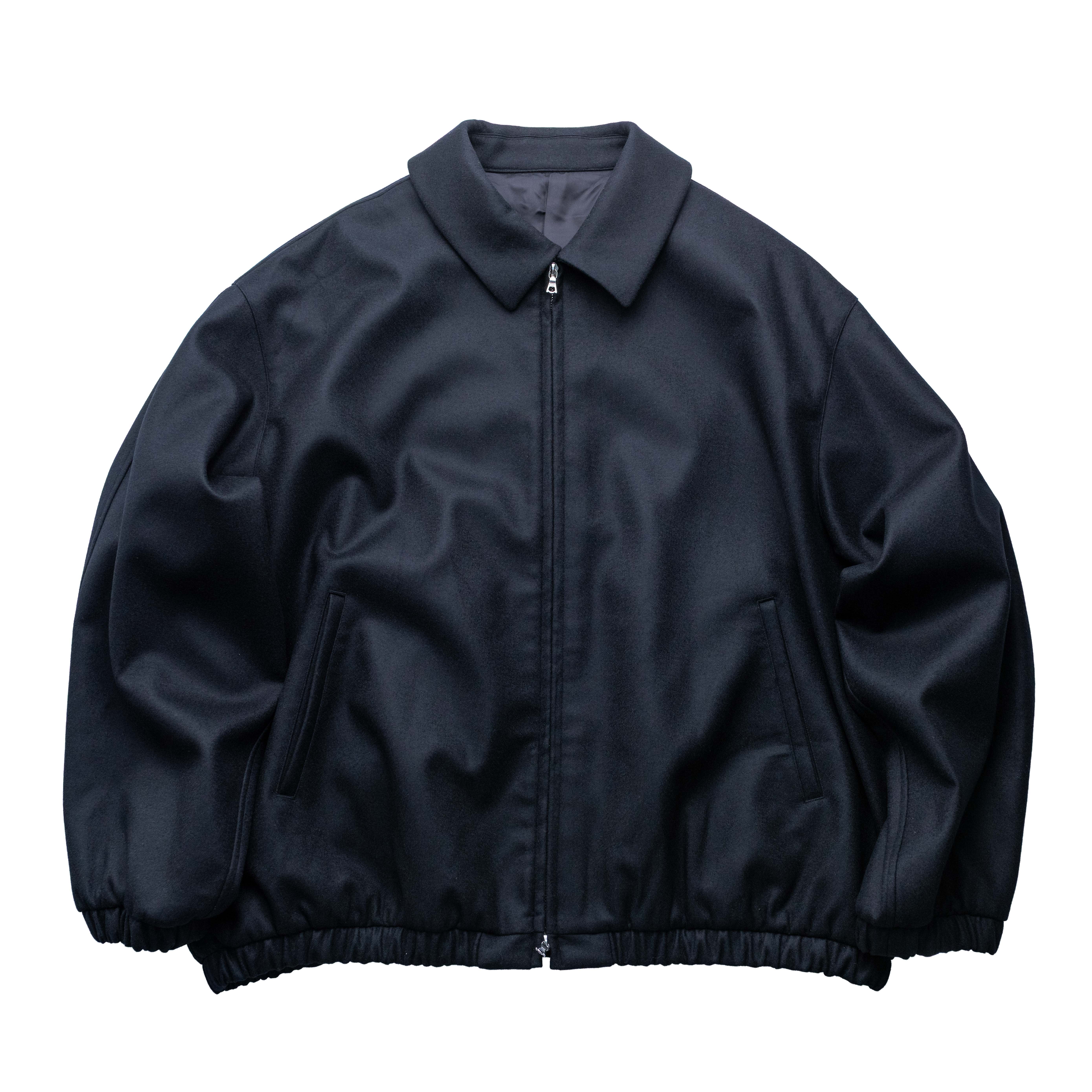 SSSTEIN MELTON 羊毛寬版外套 黑