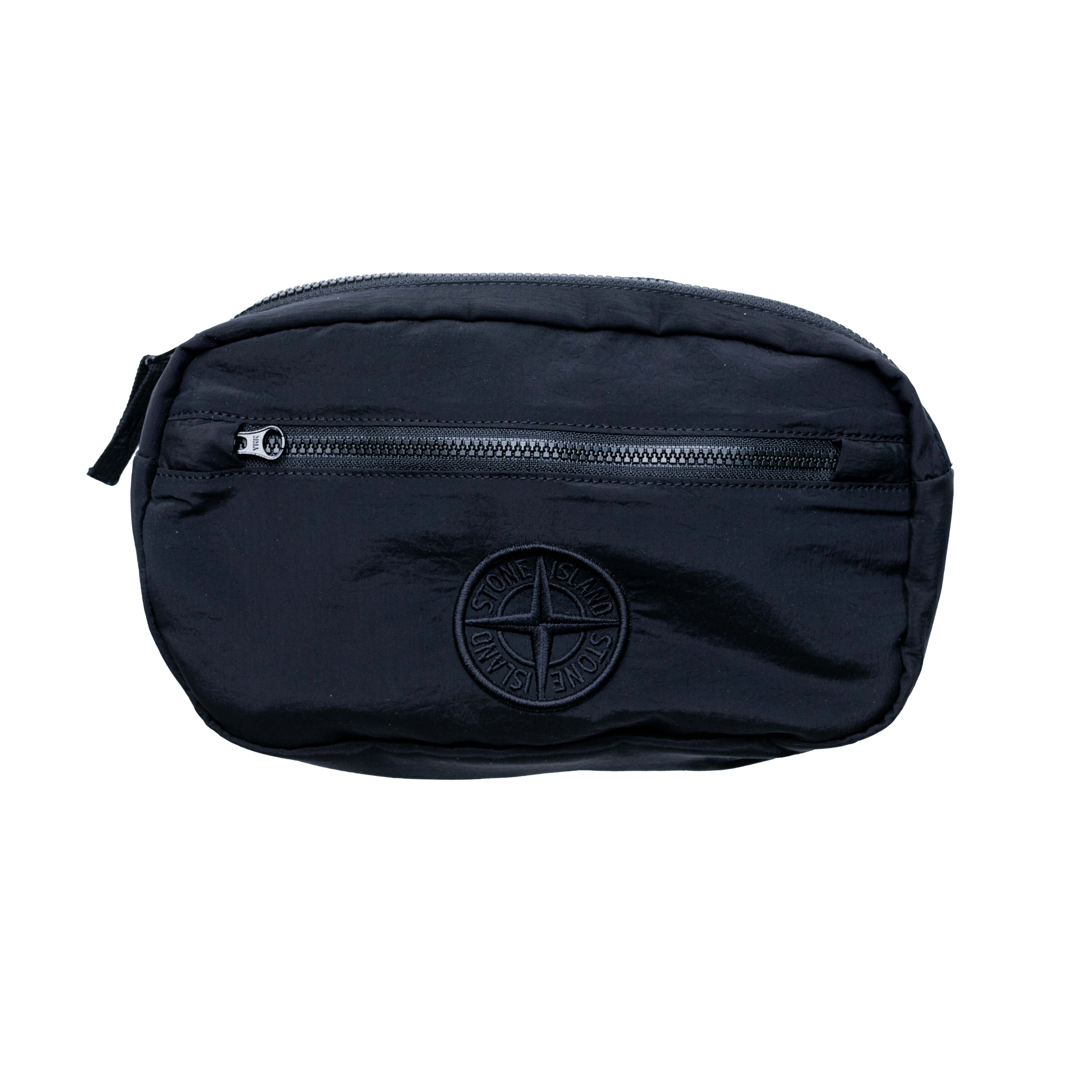 Stone Island 金屬尼龍小包 黑