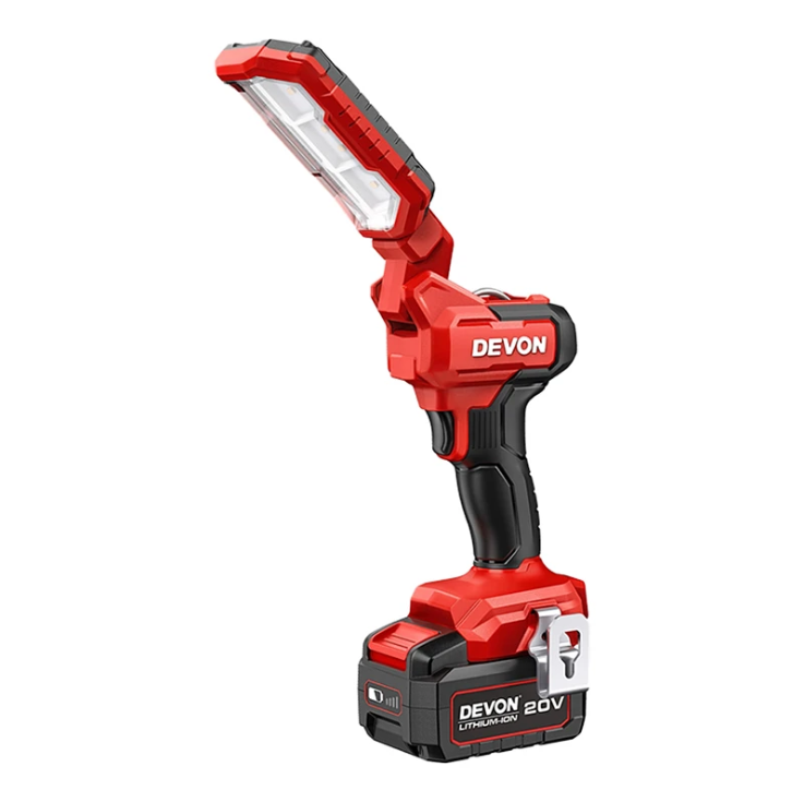 【大有DEVON】20V鋰電折疊工作燈|5536