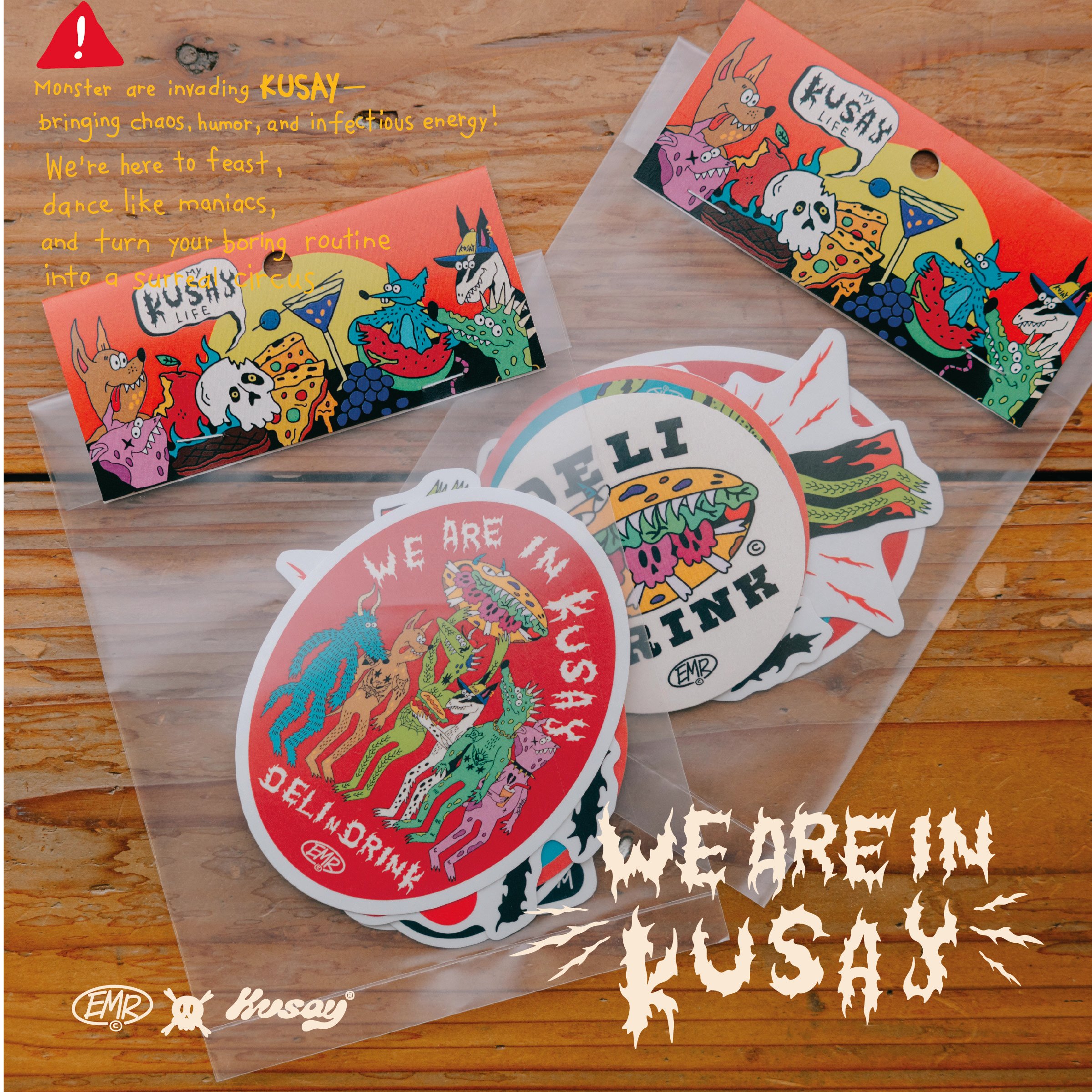 WE ARE IN KUSAY 高級防水貼紙包 Pack of 6 stickers