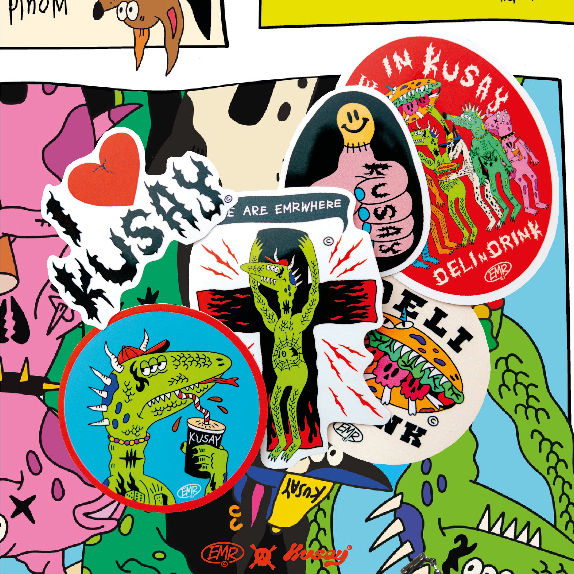 WE ARE IN KUSAY 高級防水貼紙包 Pack of 6 stickers