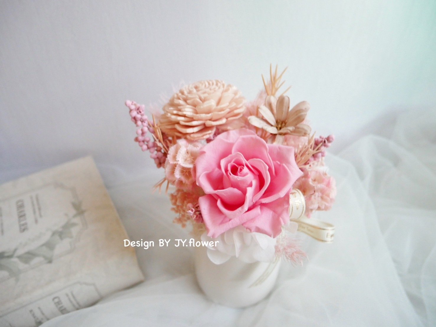 【永生玫瑰小品桌花】單品課程