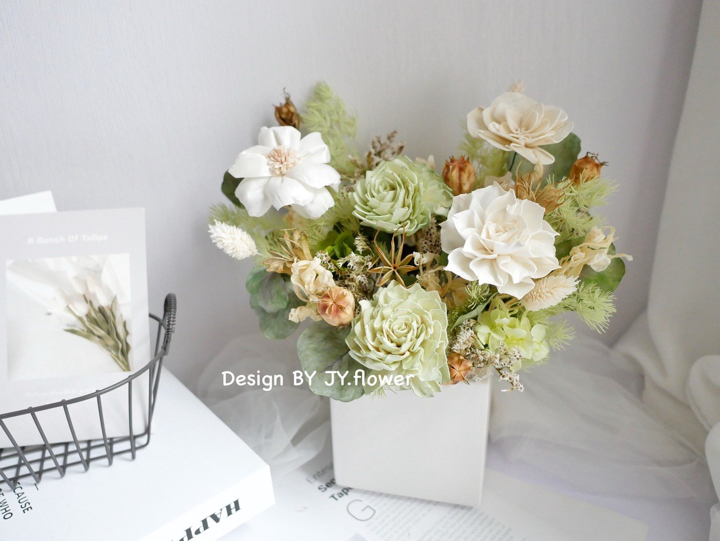 中大型加大款乾燥花盆花【荼蘼】