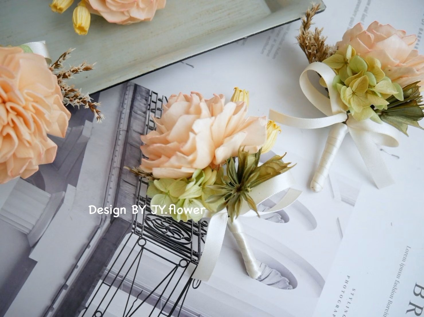 索拉乾燥花胸花【初夏日和】