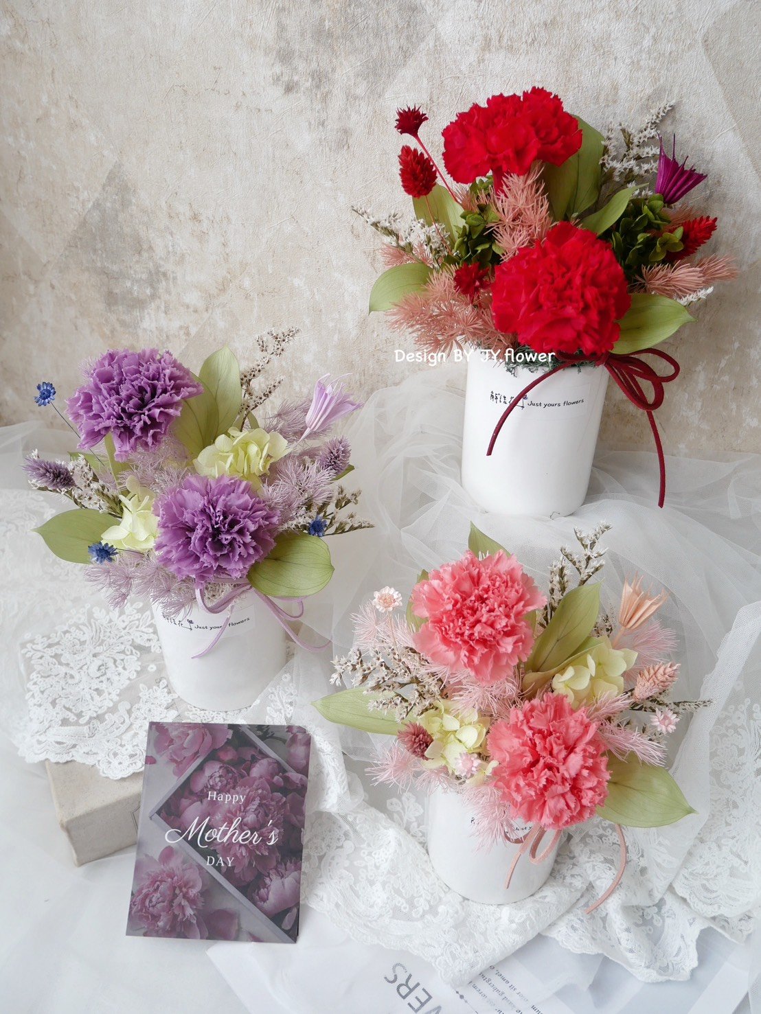 母親節花禮【不凋康乃馨盆花】永生康乃馨盆花