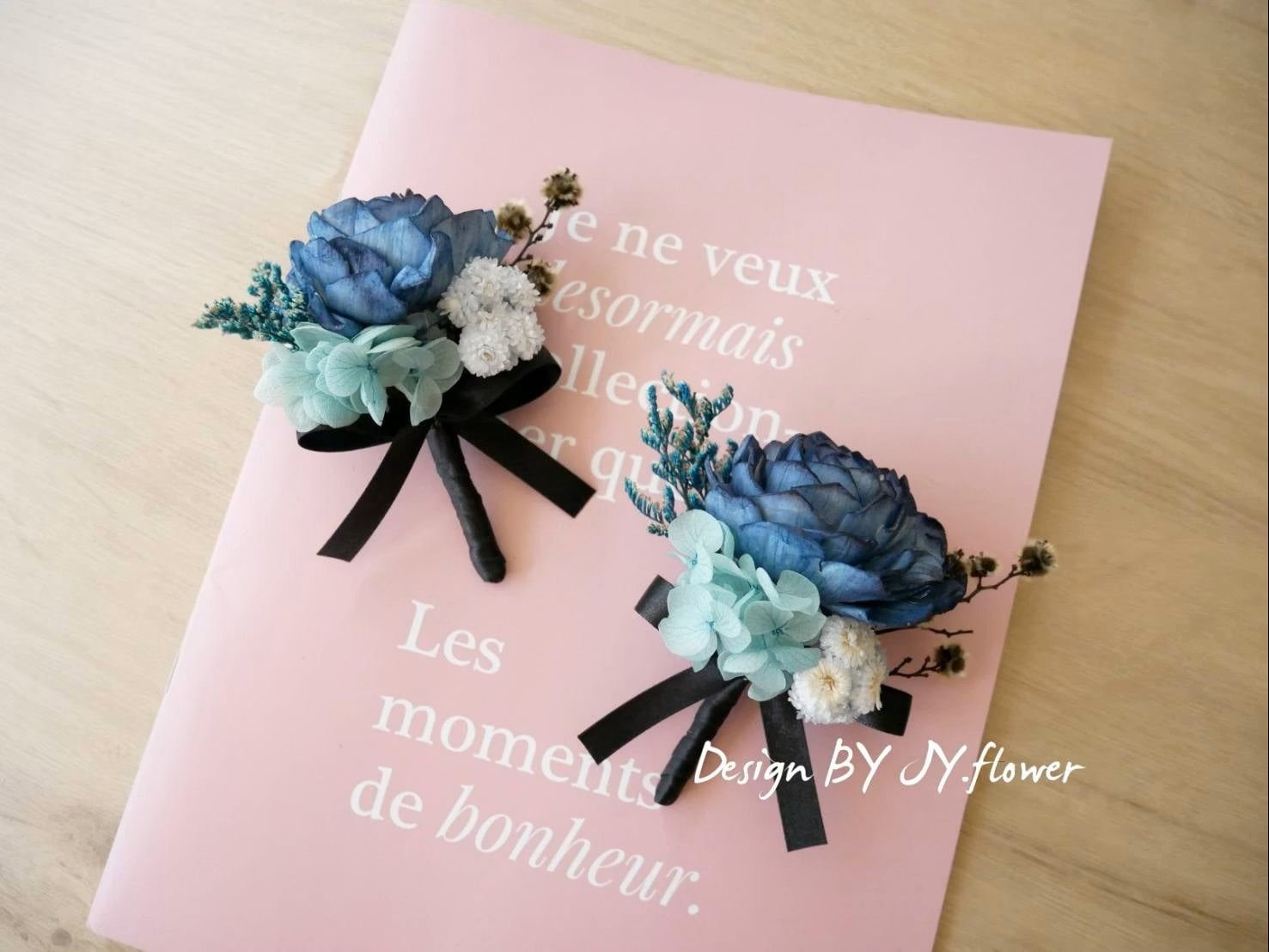 索拉乾燥花胸花【魅力紳藍】