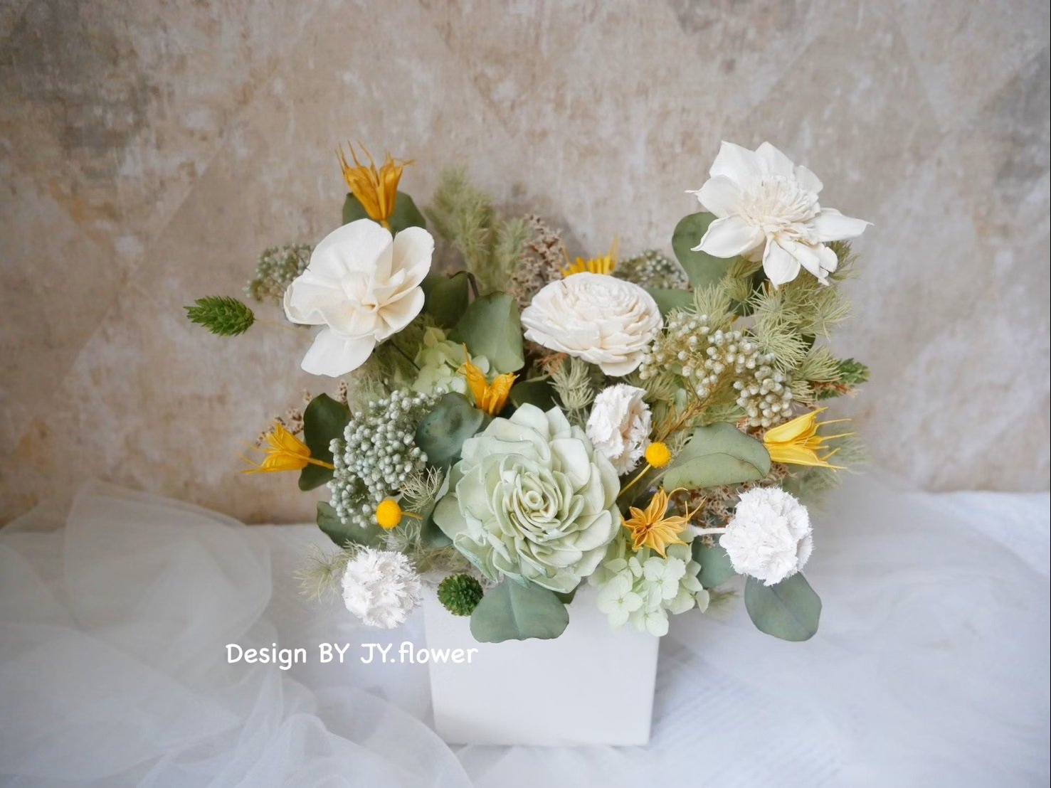 中大型乾燥花盆花【薄荷仙境】