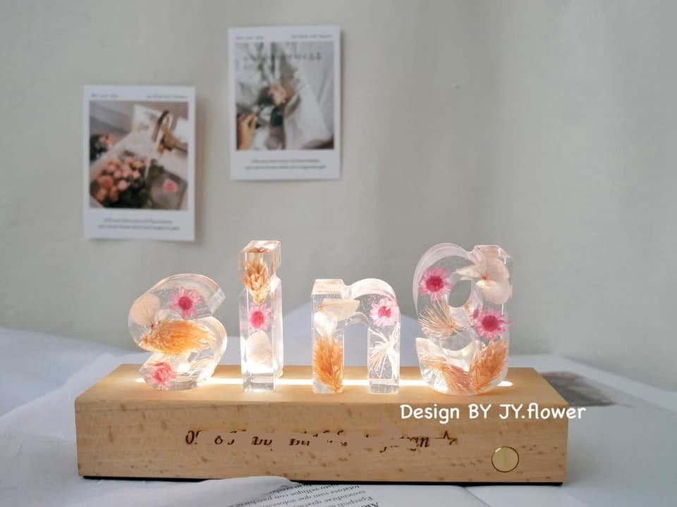 花草系字母燈【甜美櫻粉】