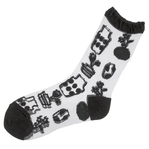 日本製北歐花瓶印花透視襪