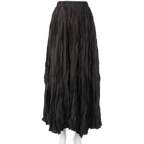 日本設計師款 水洗復古緞面長裙