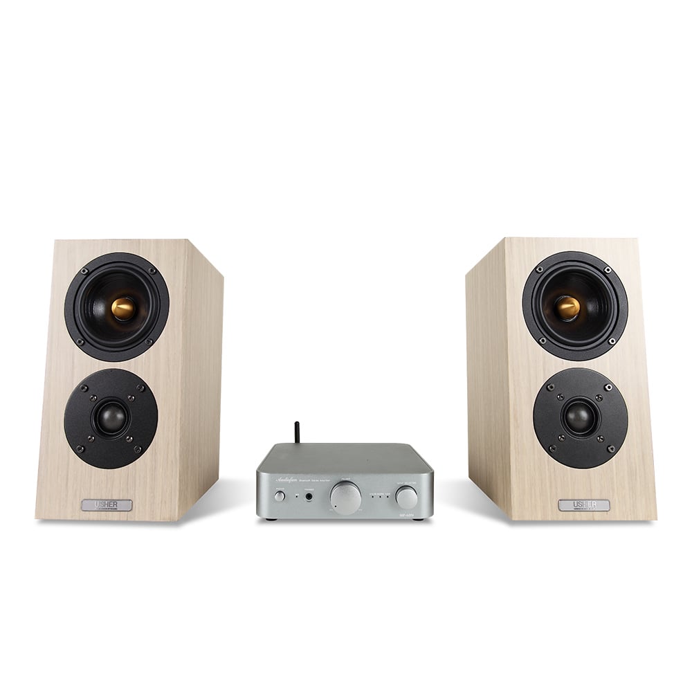 USHER LS-1 書架喇叭 & MP-60N 藍牙擴大機 , 二聲道組合
