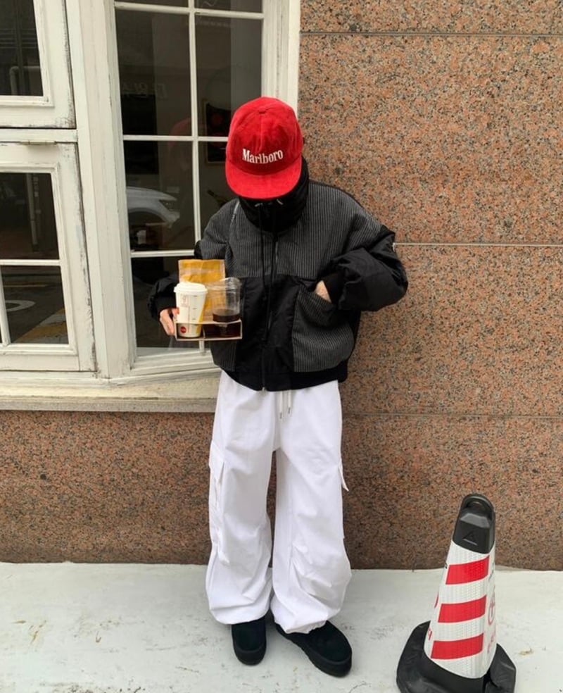 Marlboro 萬寶路 燈芯絨 平簷帽 vintage