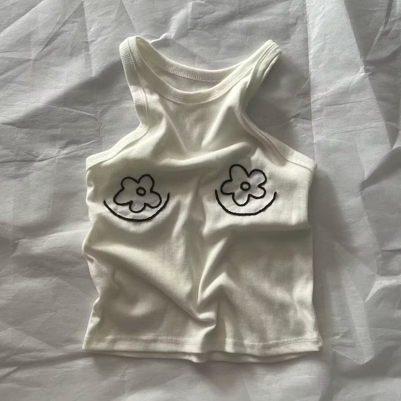 🇹🇭🌼 手工花卉刺繡背心
