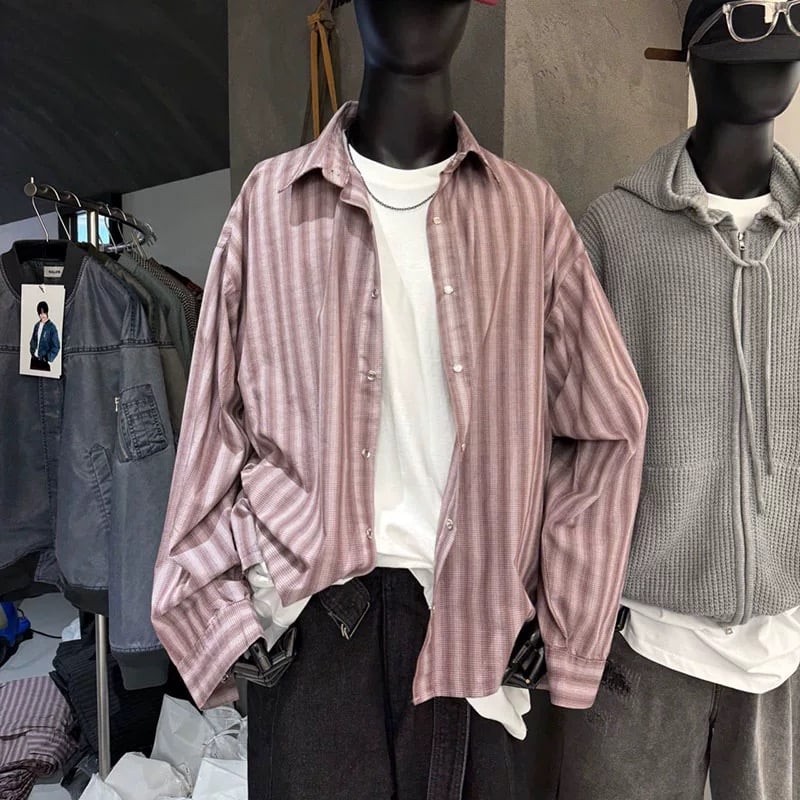 🇰🇷 Charcoal Flow 炭灰格紋襯衫