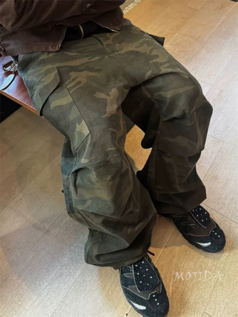 立體剪裁 迷彩工裝褲