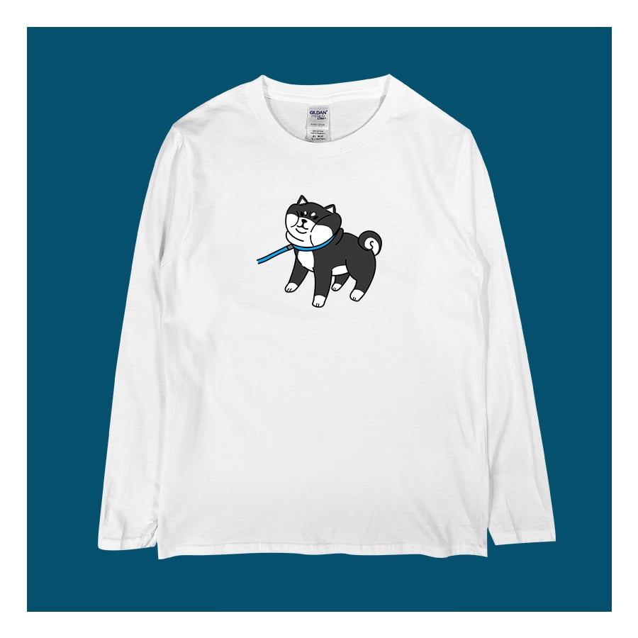 (長T)柴不走 yarn有夠寶(黑柴款)