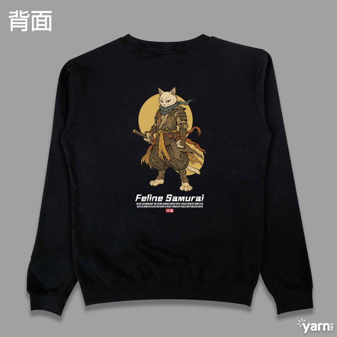 (大學T)貓科武士 yarn有夠寶