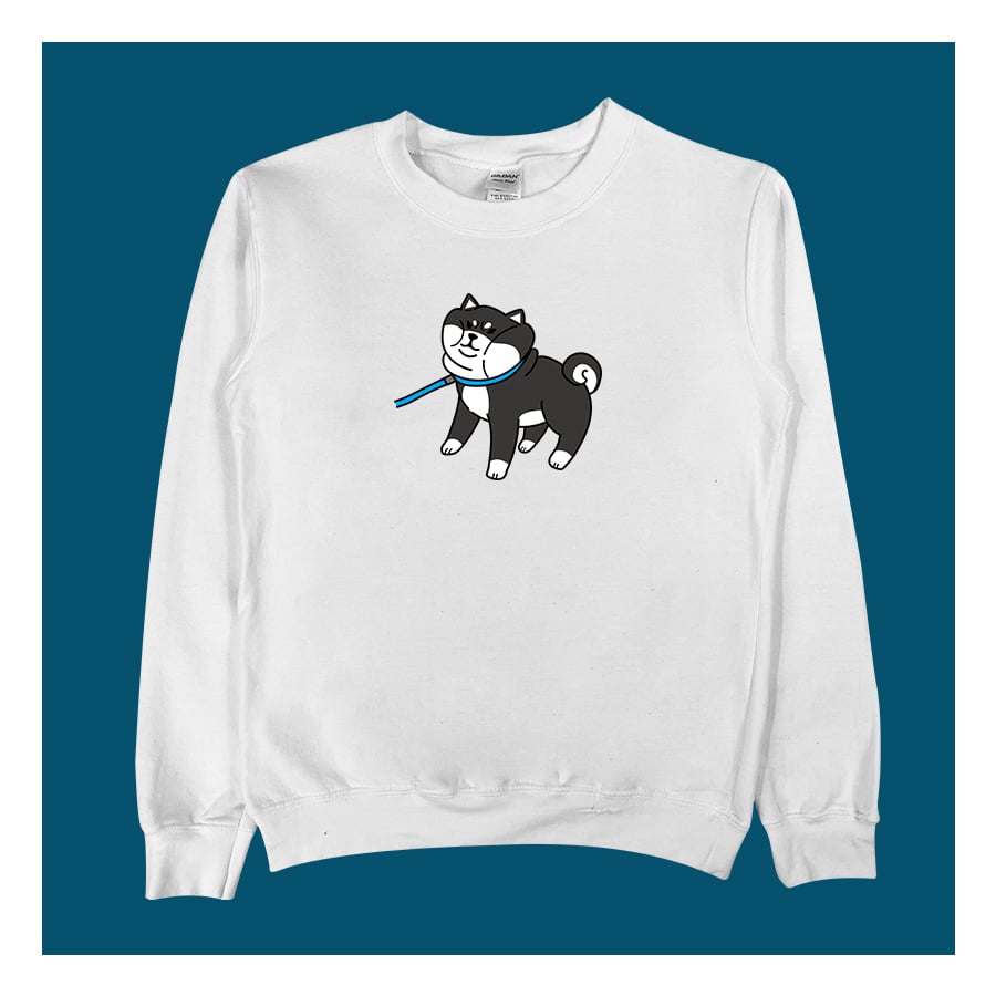 (大學T)柴不走 yarn有夠寶(黑柴款)