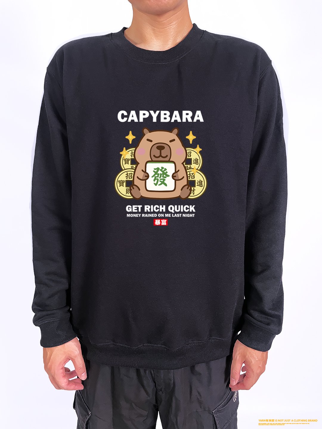 (大學T)卡皮巴拉暴富 yarn有夠寶