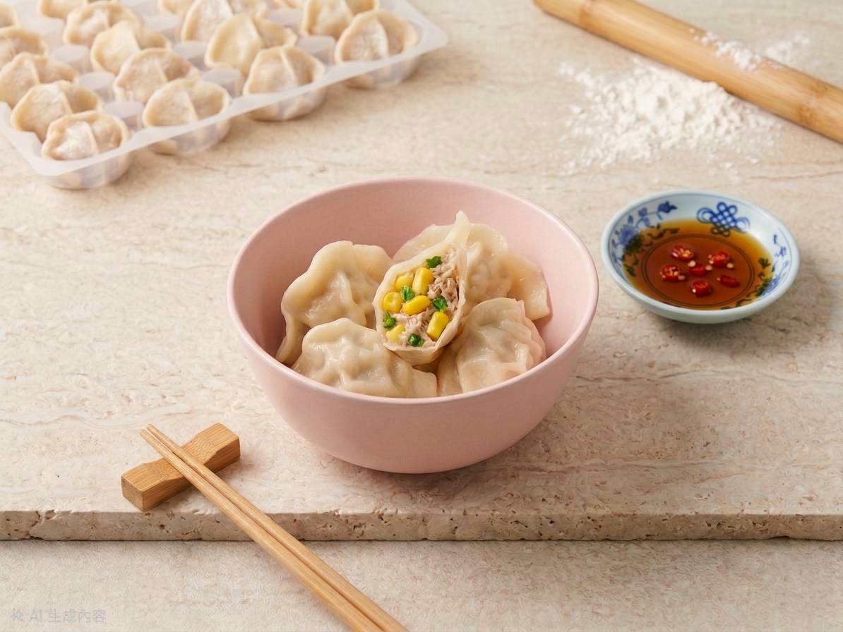 玉米蔥肉水餃