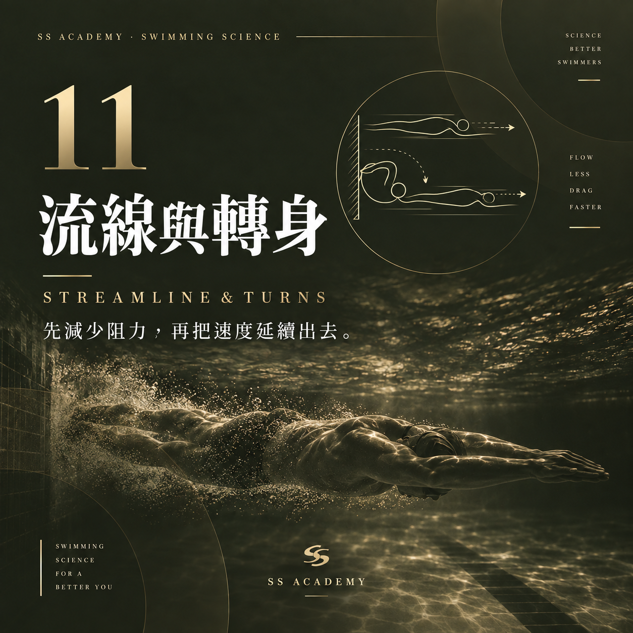 游泳最快的瞬間不是划水？流線型、出發與轉身科學｜SS ACADEMY