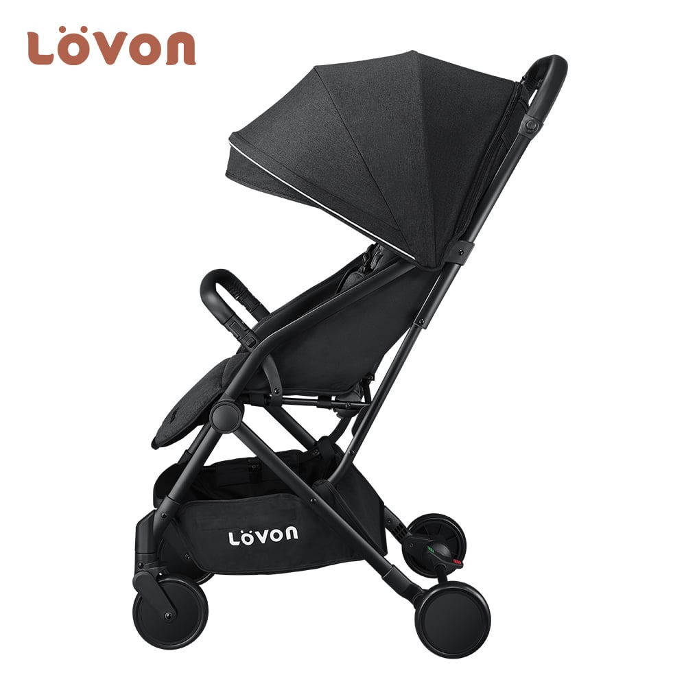 【LOVON】GENIE V 輕量嬰兒手推車-曜石黑