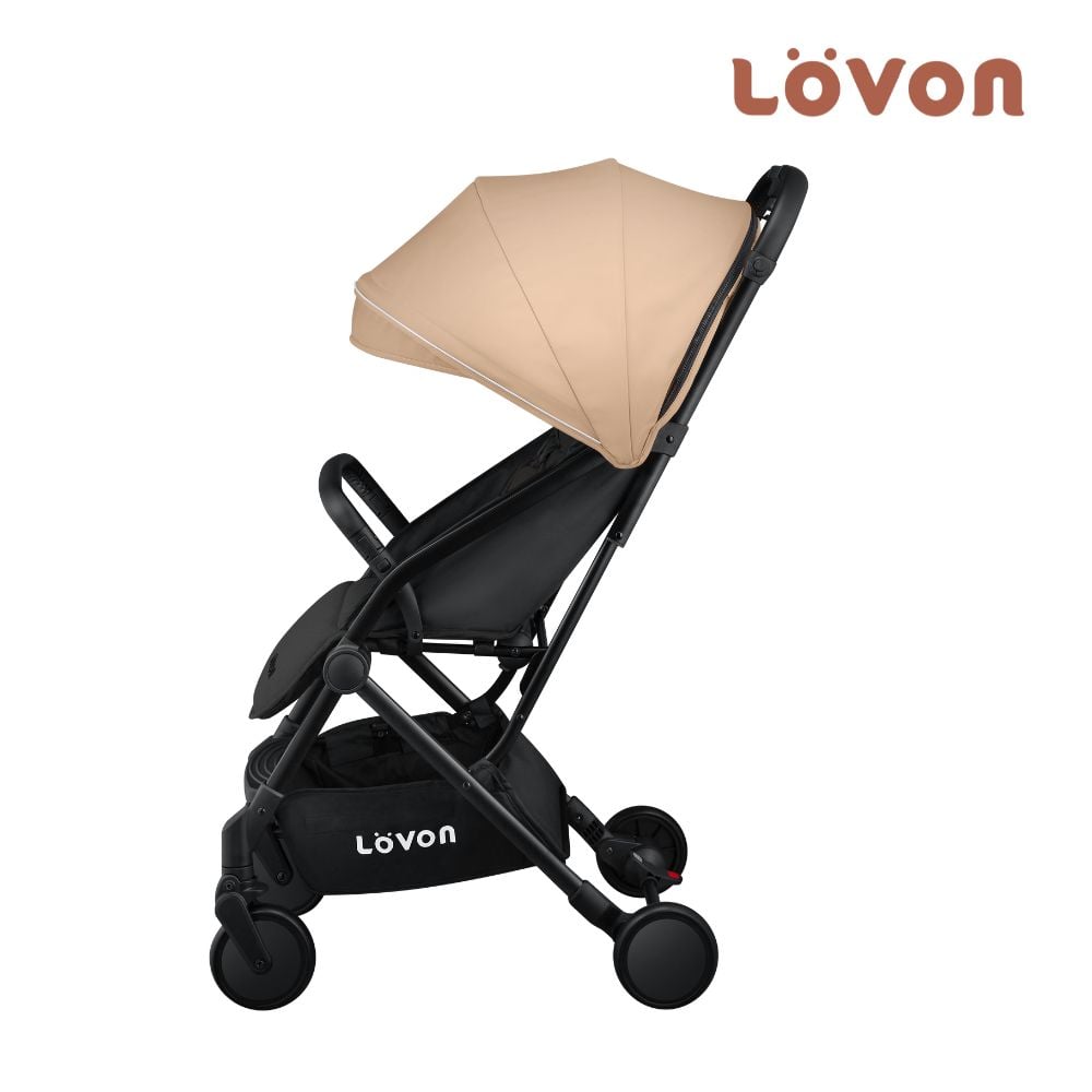 【LOVON】GENIE V 輕量嬰兒手推車-奶茶棕