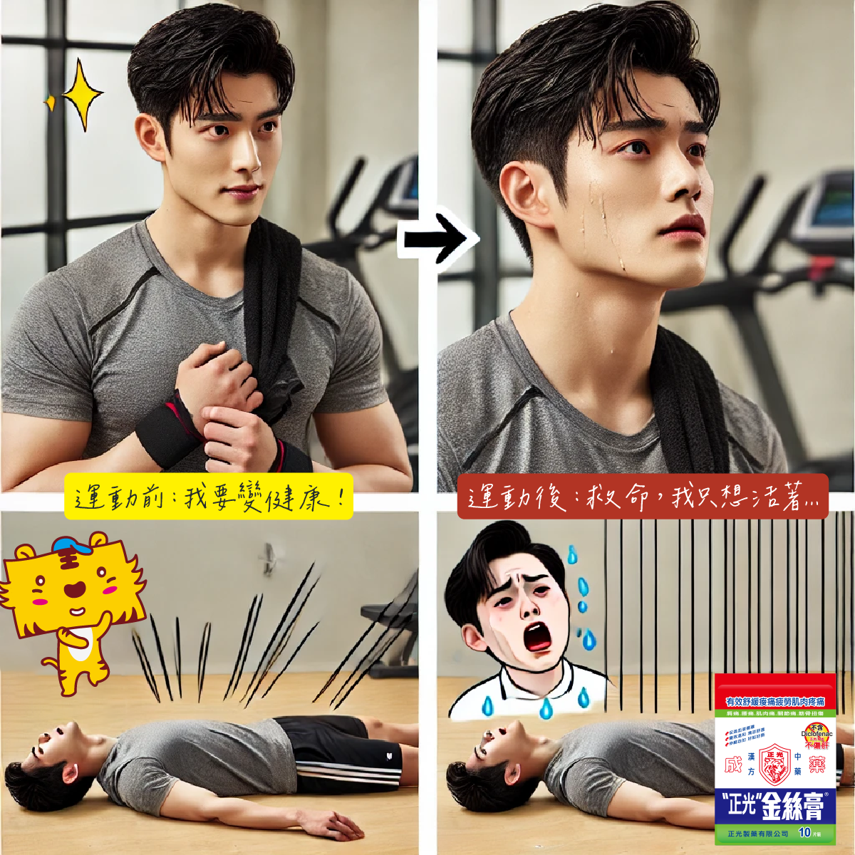 運動後肌肉痠痛怎麼辦？搞懂遲發性痠痛(DOMS)，用正光金絲膏快速緩解！
