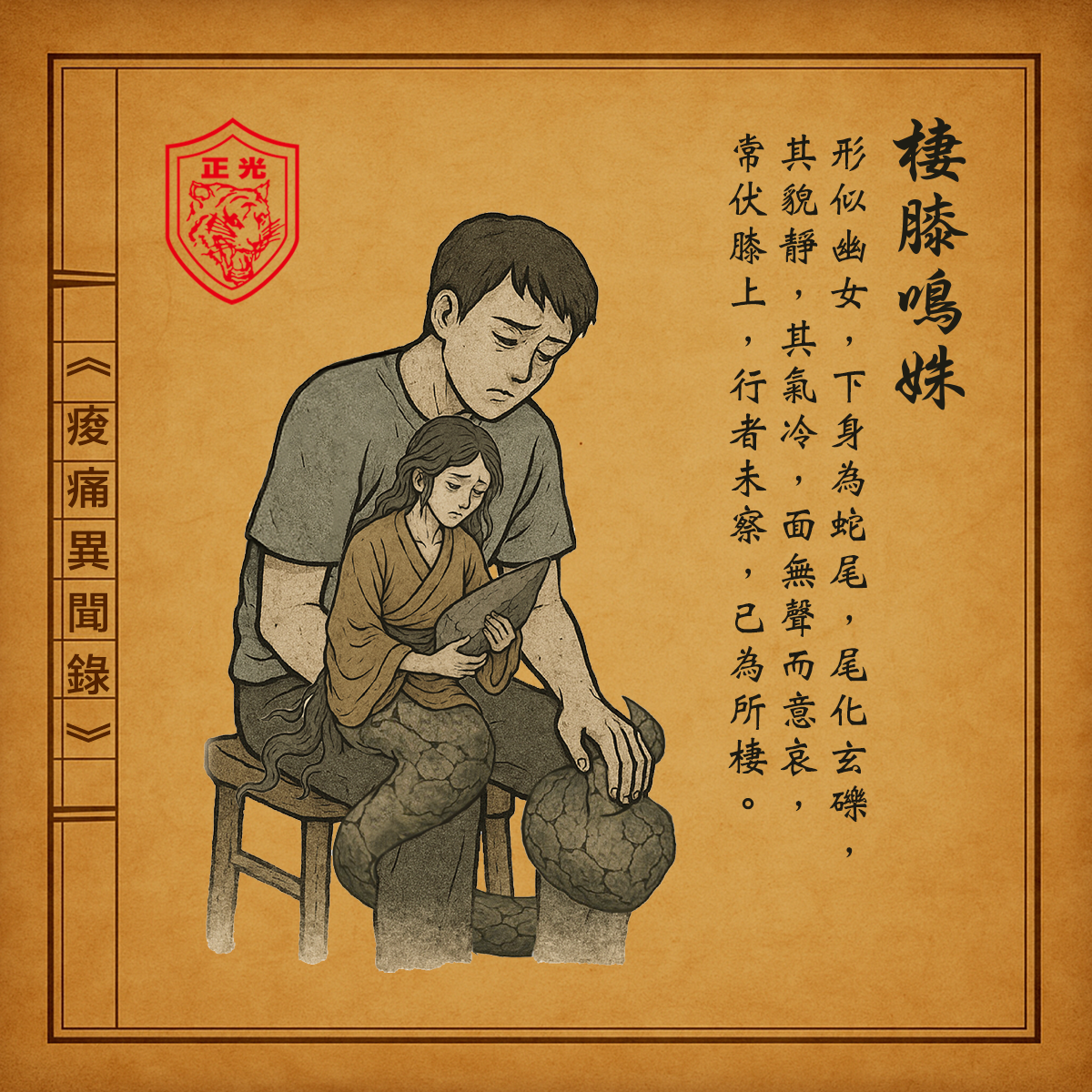 《痠痛異聞錄》．卷二：棲膝鳴姝