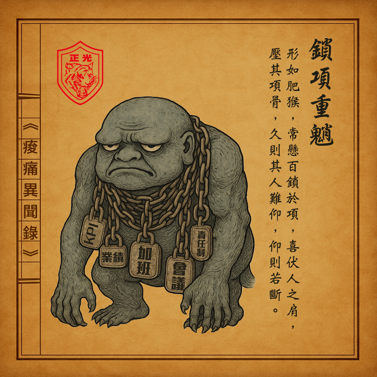 《痠痛異聞錄》．卷三：鎖項重魈