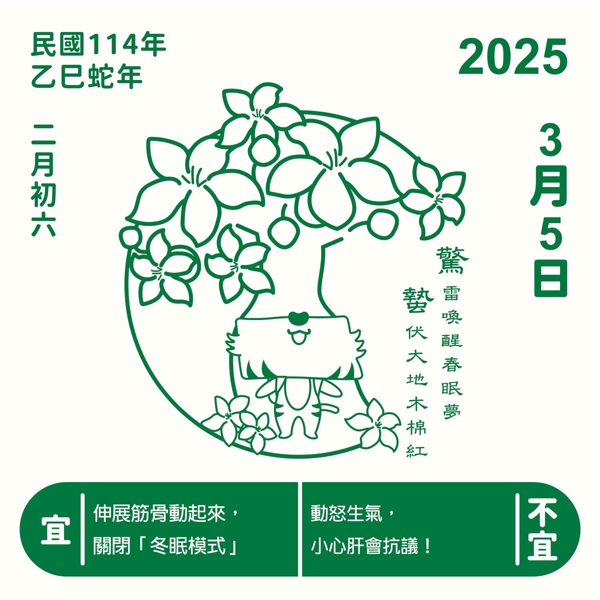 驚蟄：雷聲響生新綠，木棉紅添春光