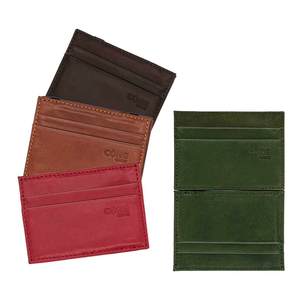 手工製真皮短夾